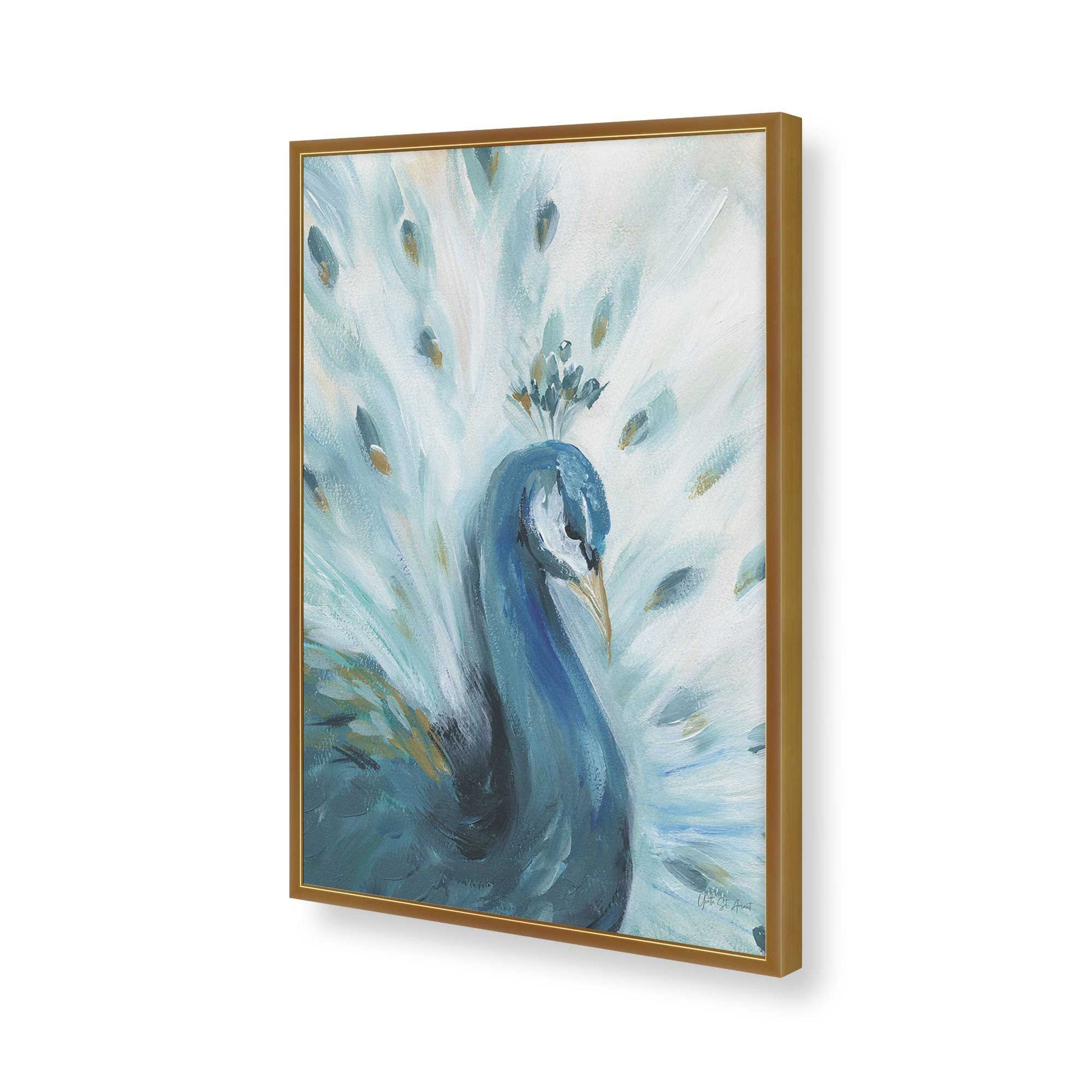 [Color:Polished Gold], Picture of art in a Polished Gold frame of the corner