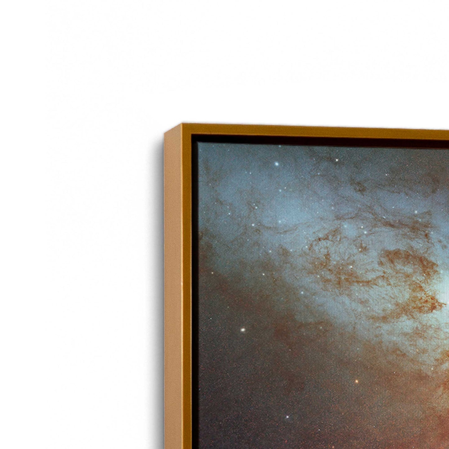 [Color:Polished Gold], Picture of art in a Polished Gold frame at an angle