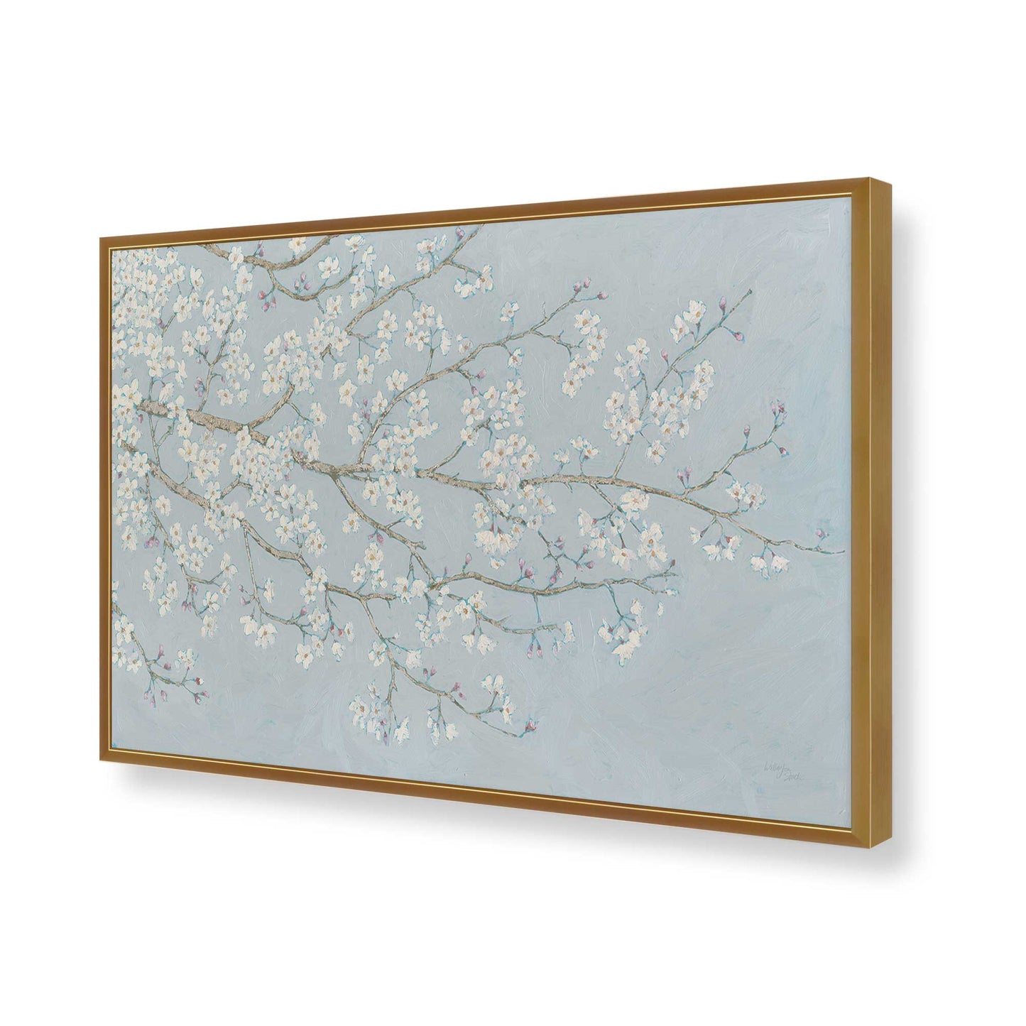 [Color:Polished Gold], Picture of art in a Polished Gold frame of the corner