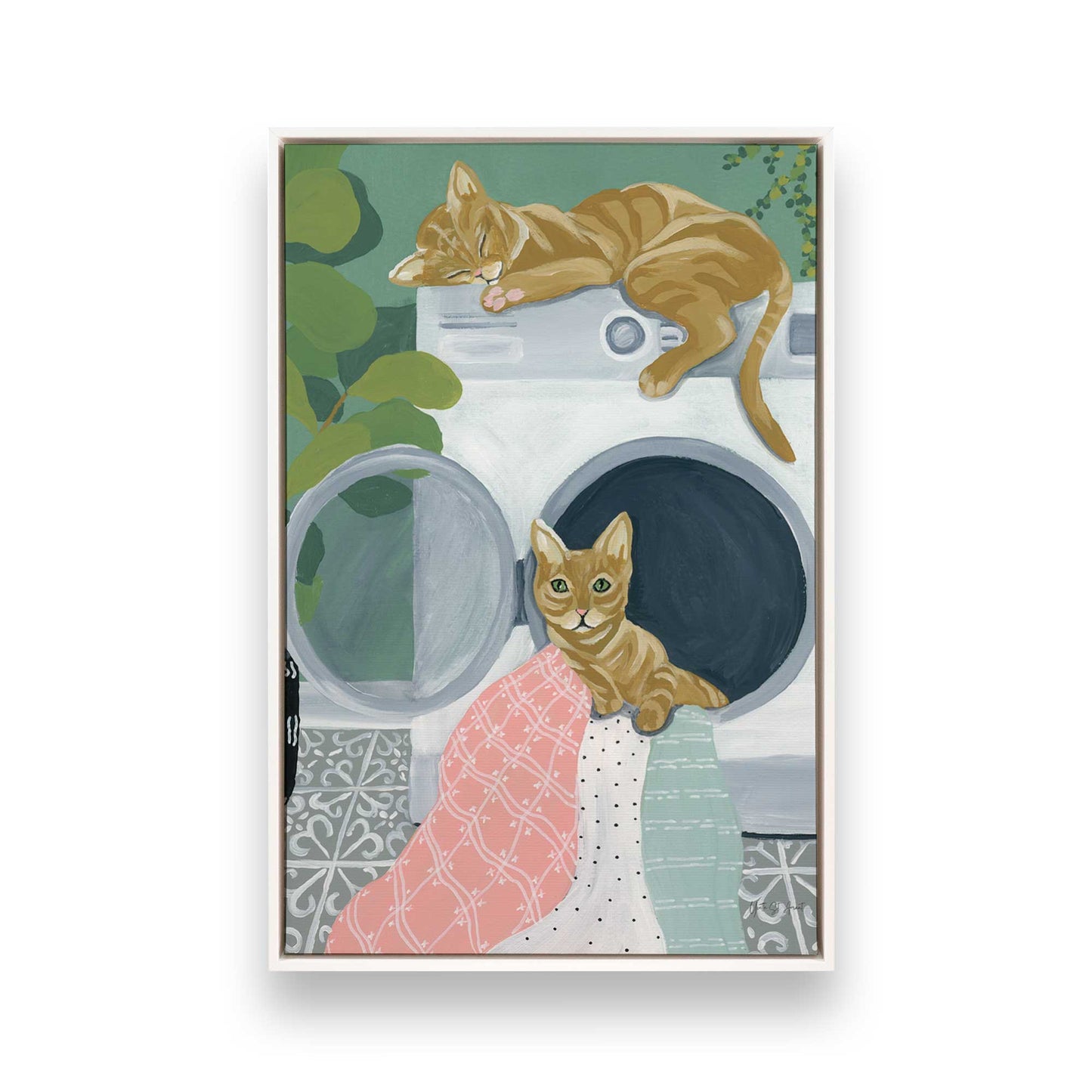 [Color:Opaque White], Picture of art in a White frame