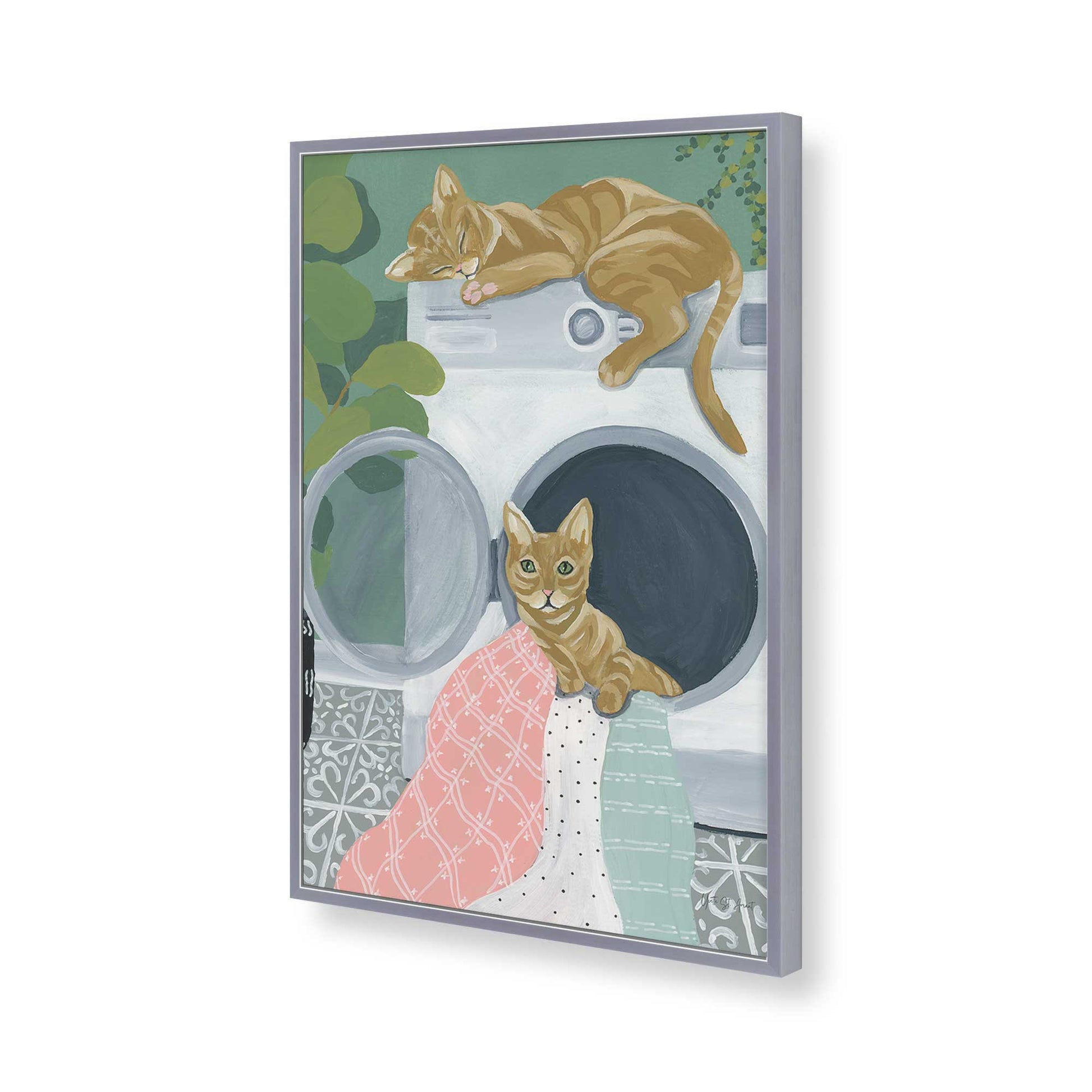 [Color:Polished Chrome], Picture of art in a Polished Chrome frame of the corner