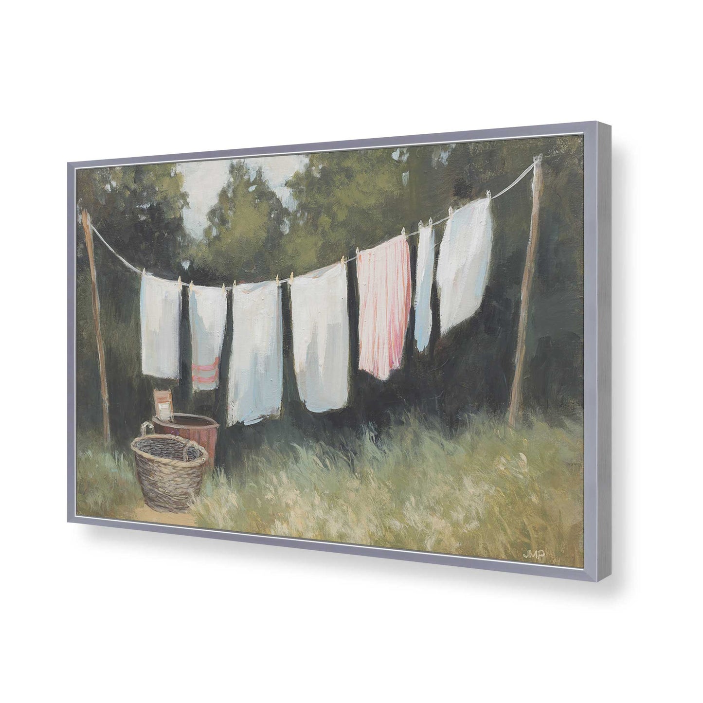 [Color:Polished Chrome], Picture of art in a Polished Chrome frame of the corner
