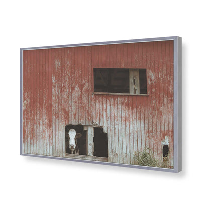 [Color:Polished Chrome], Picture of art in a Polished Chrome frame of the corner