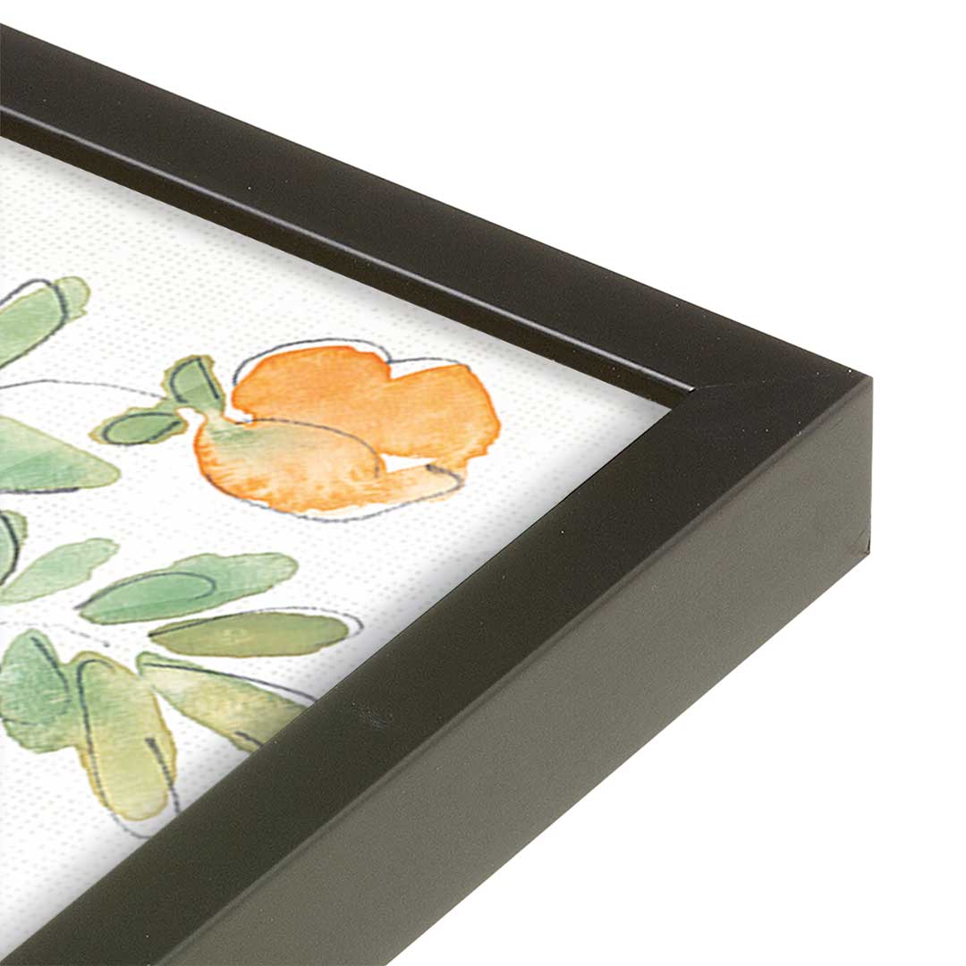 [Color:Satin Black], Picture of art in a Satin Black frame at an angle