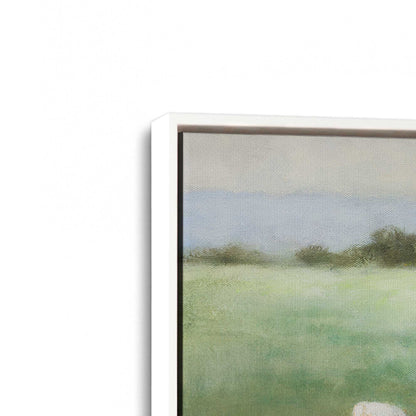 [Color:Opaque White], Picture of art in a White frame at an angle