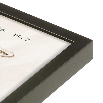 [Color:Satin Black], Picture of art in a Satin Black frame at an angle