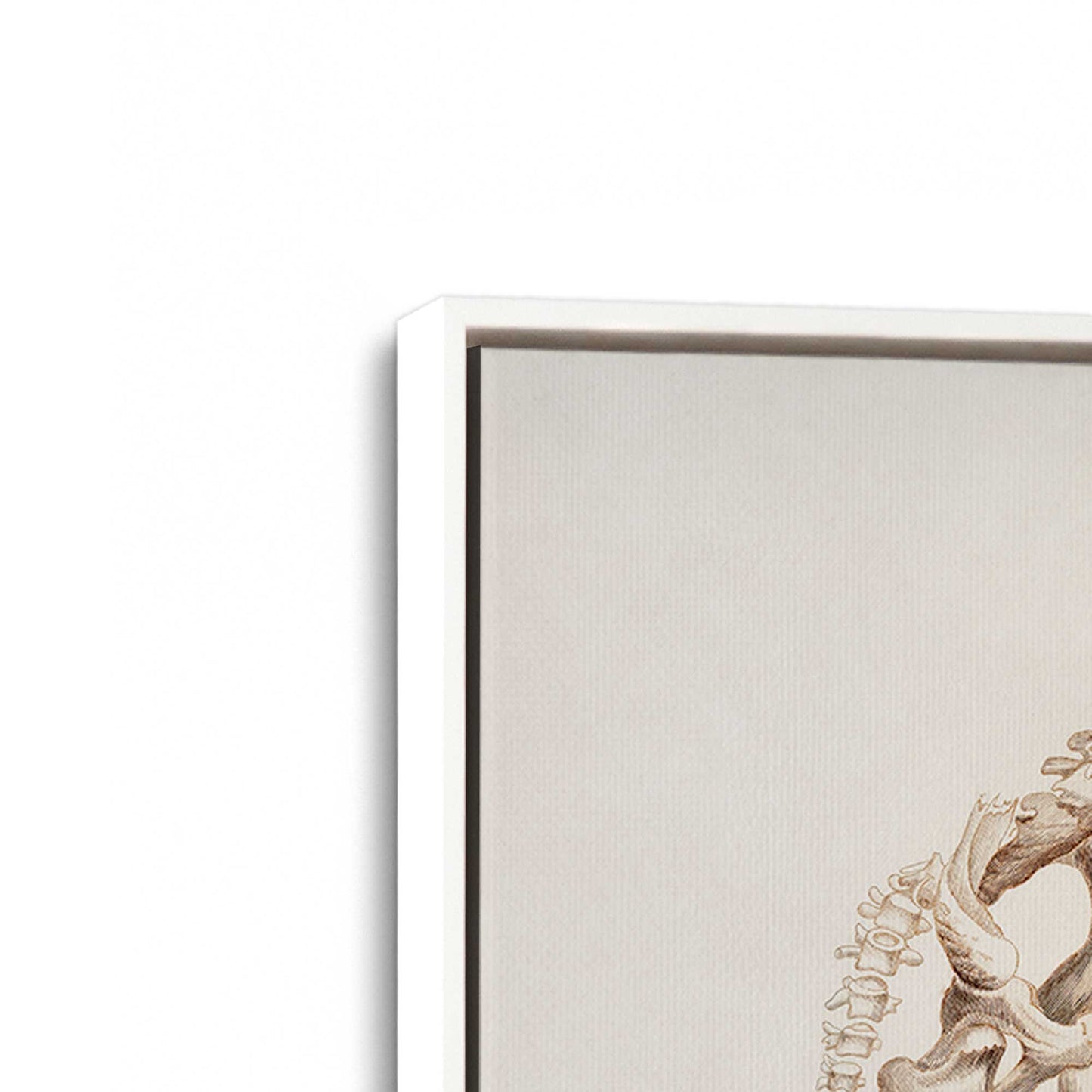 [Color:Opaque White], Picture of art in a White frame at an angle