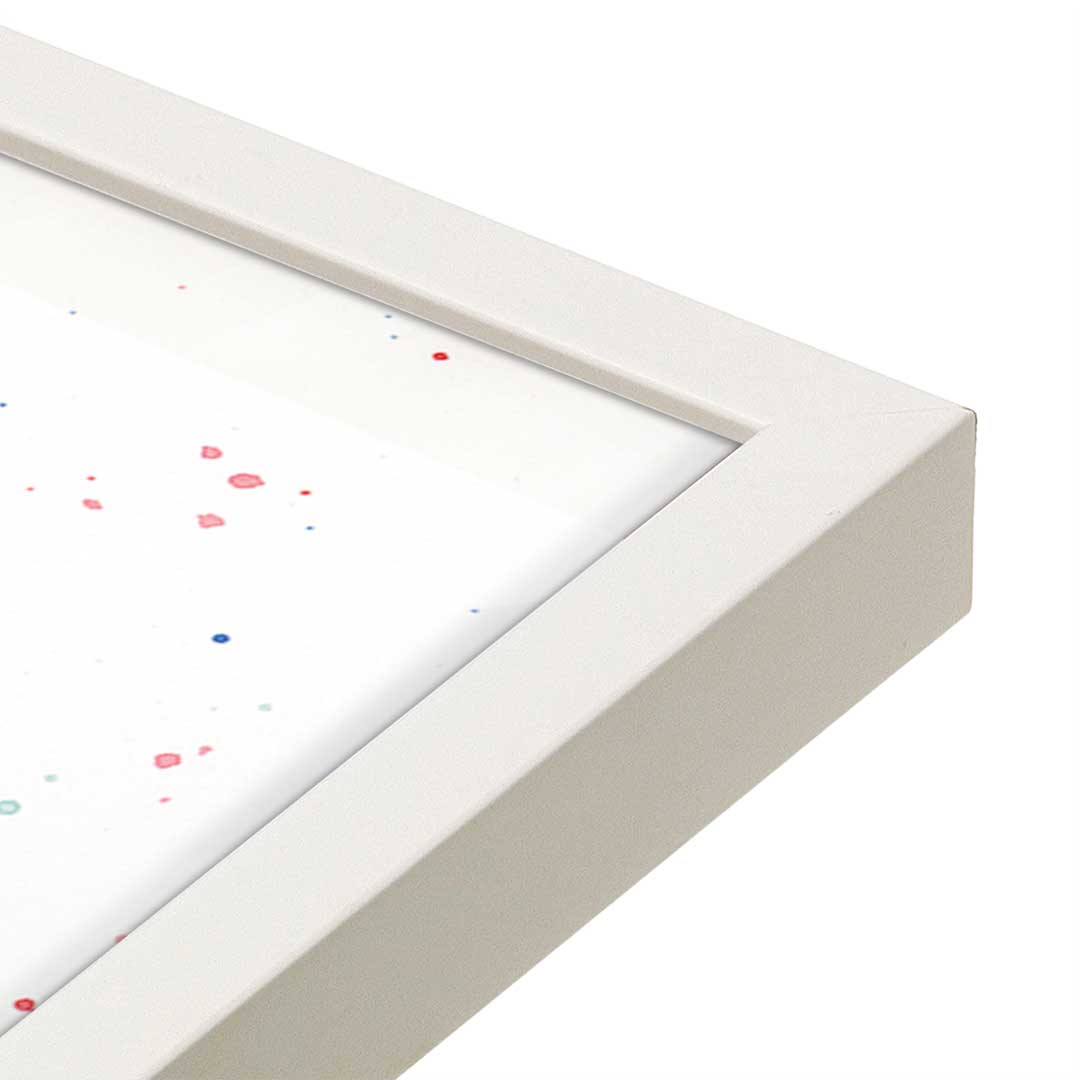 [Color:Opaque White], Picture of art in a Opaque White frame at an angle