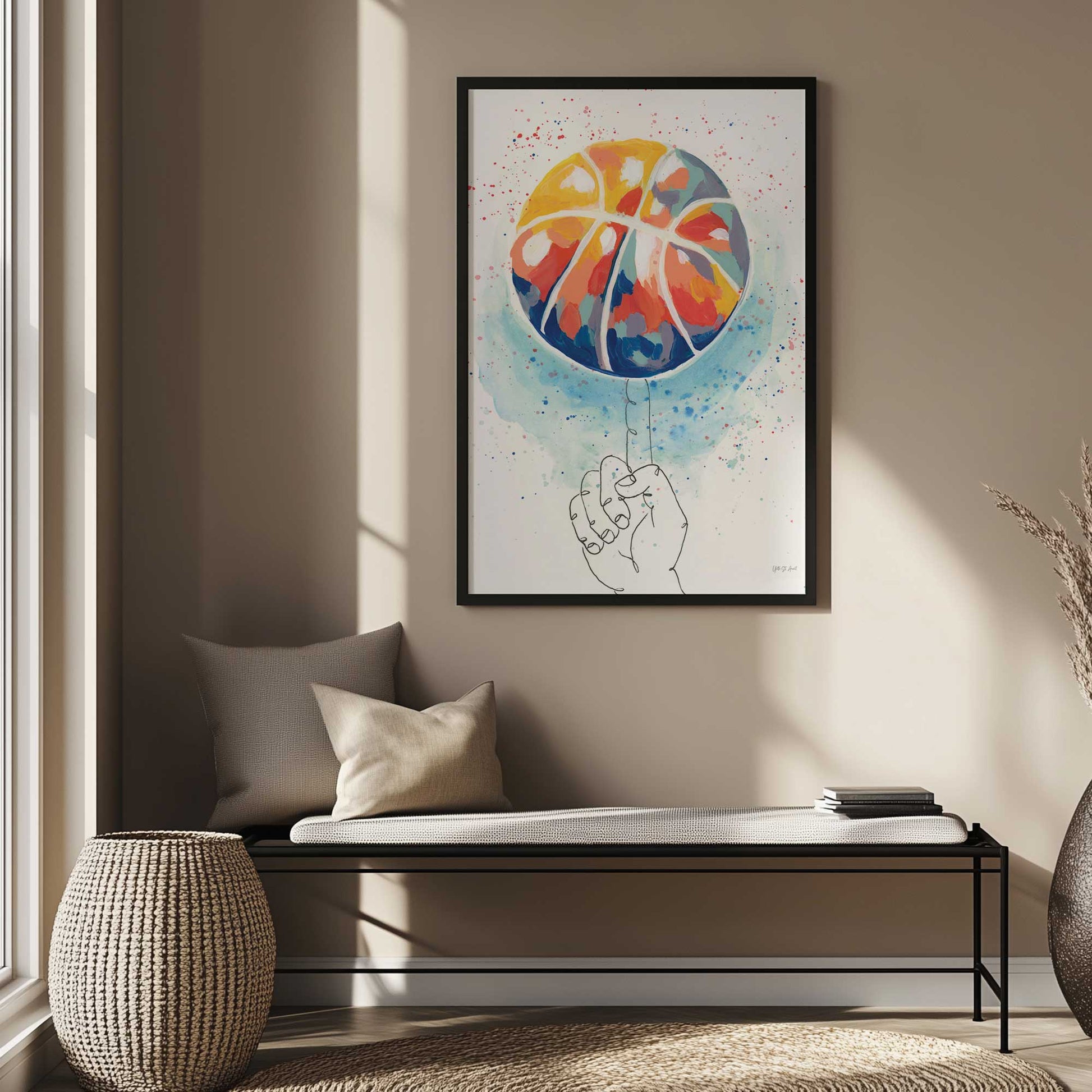 [SPECIAL],[LIFESTYLE], Picture of art hanging in a room