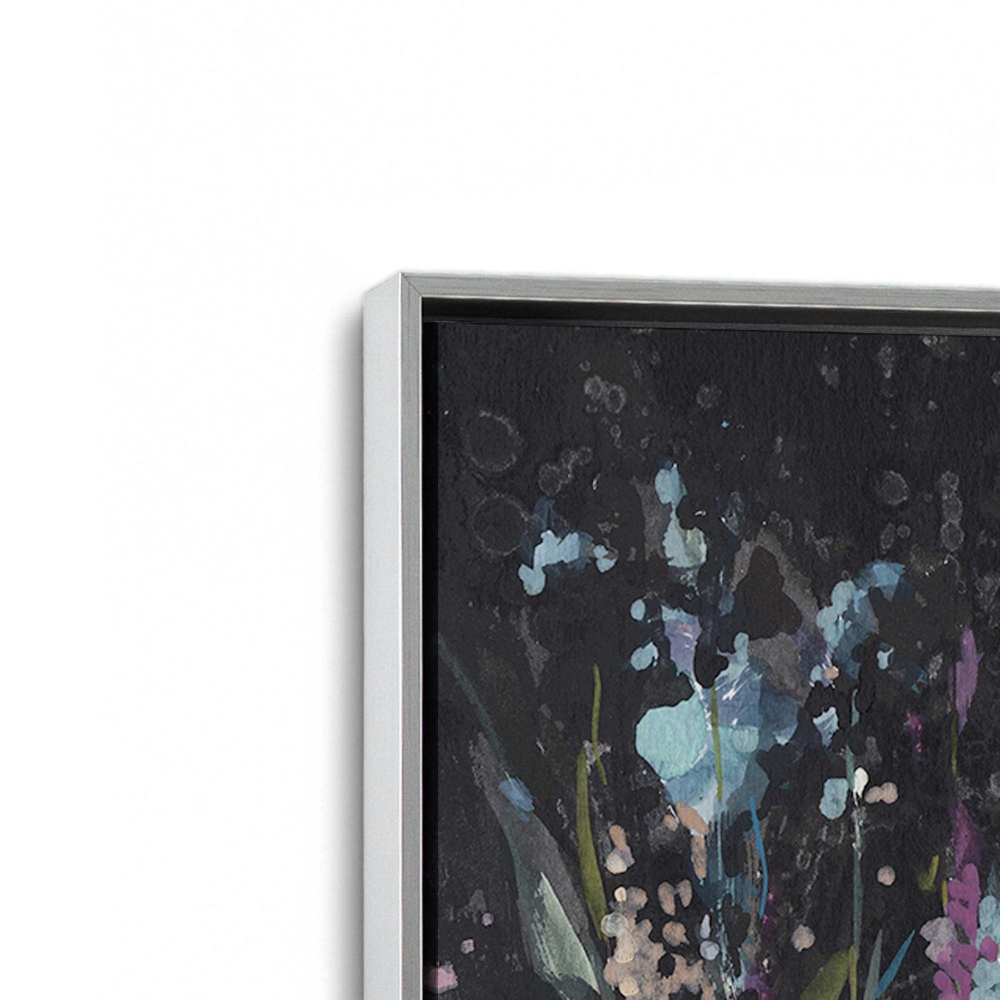 [Color:Polished Chrome], Picture of art in a Polished Chrome frame at an angle