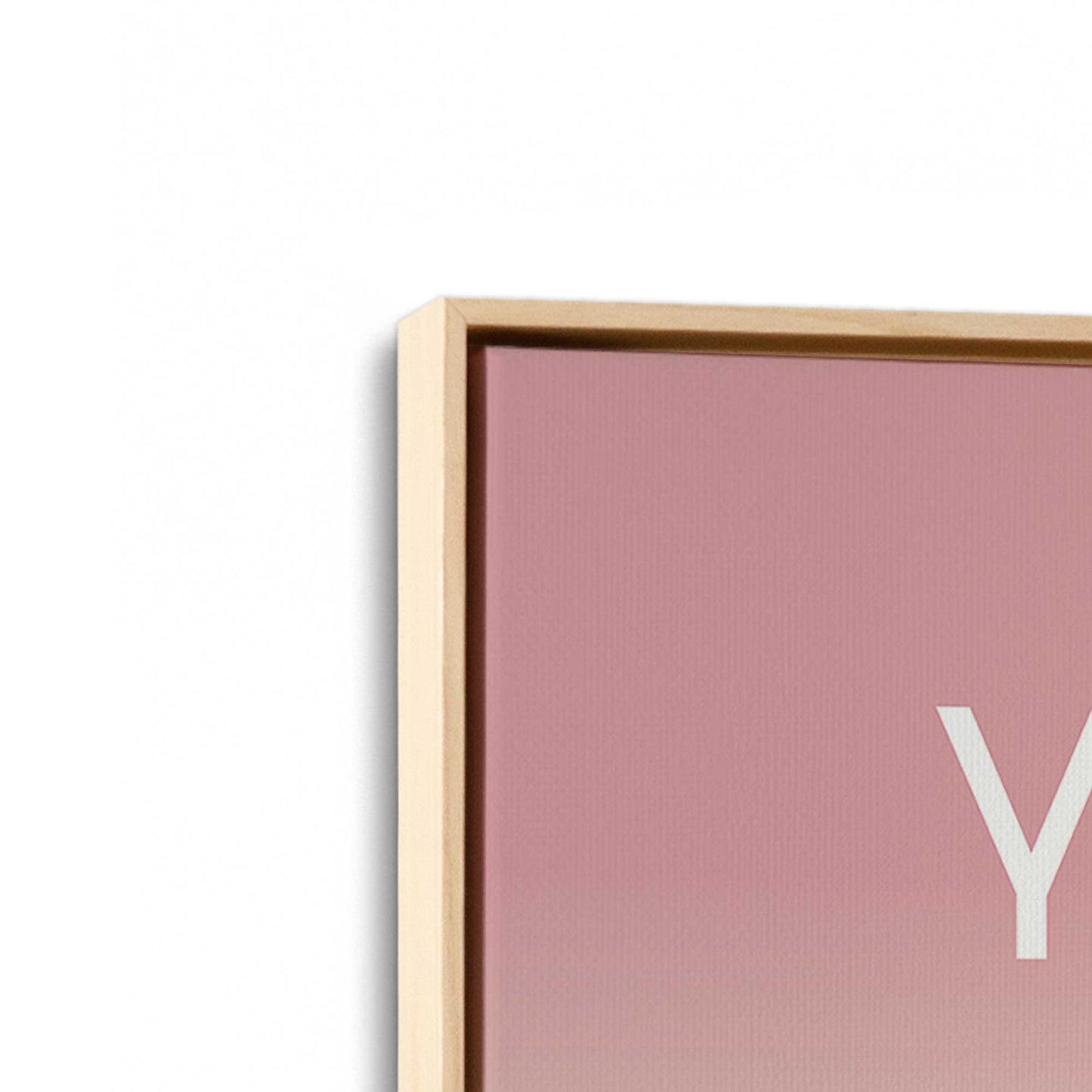 [Color:American Maple], Picture of art in a American Maple frame at an angle