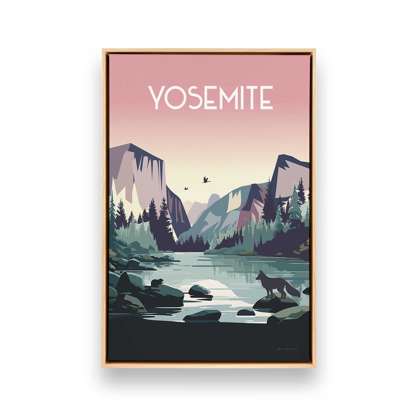 [Color:American Maple], Picture of art in a American Maple frame