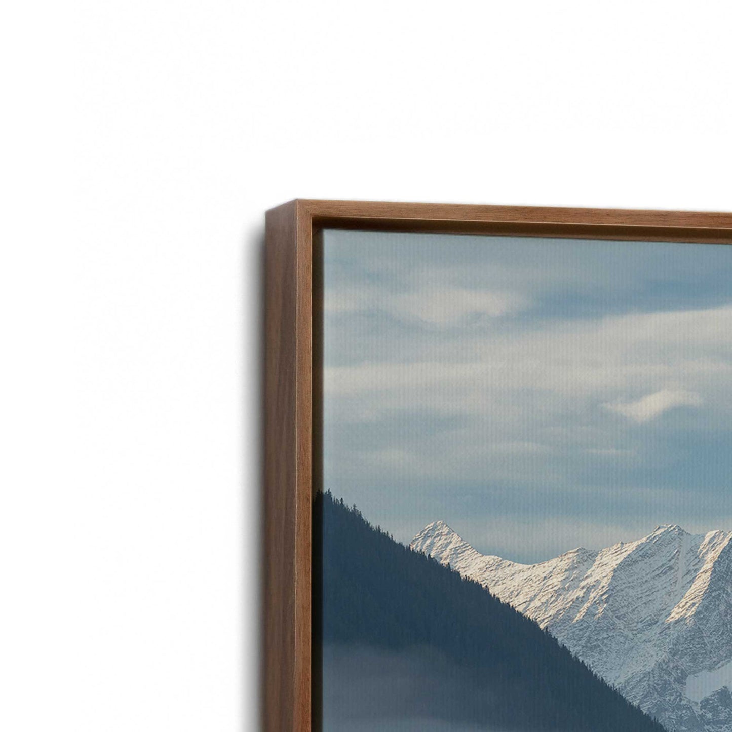 [Color:Walnut], Picture of art in a Walnut frame at an angle