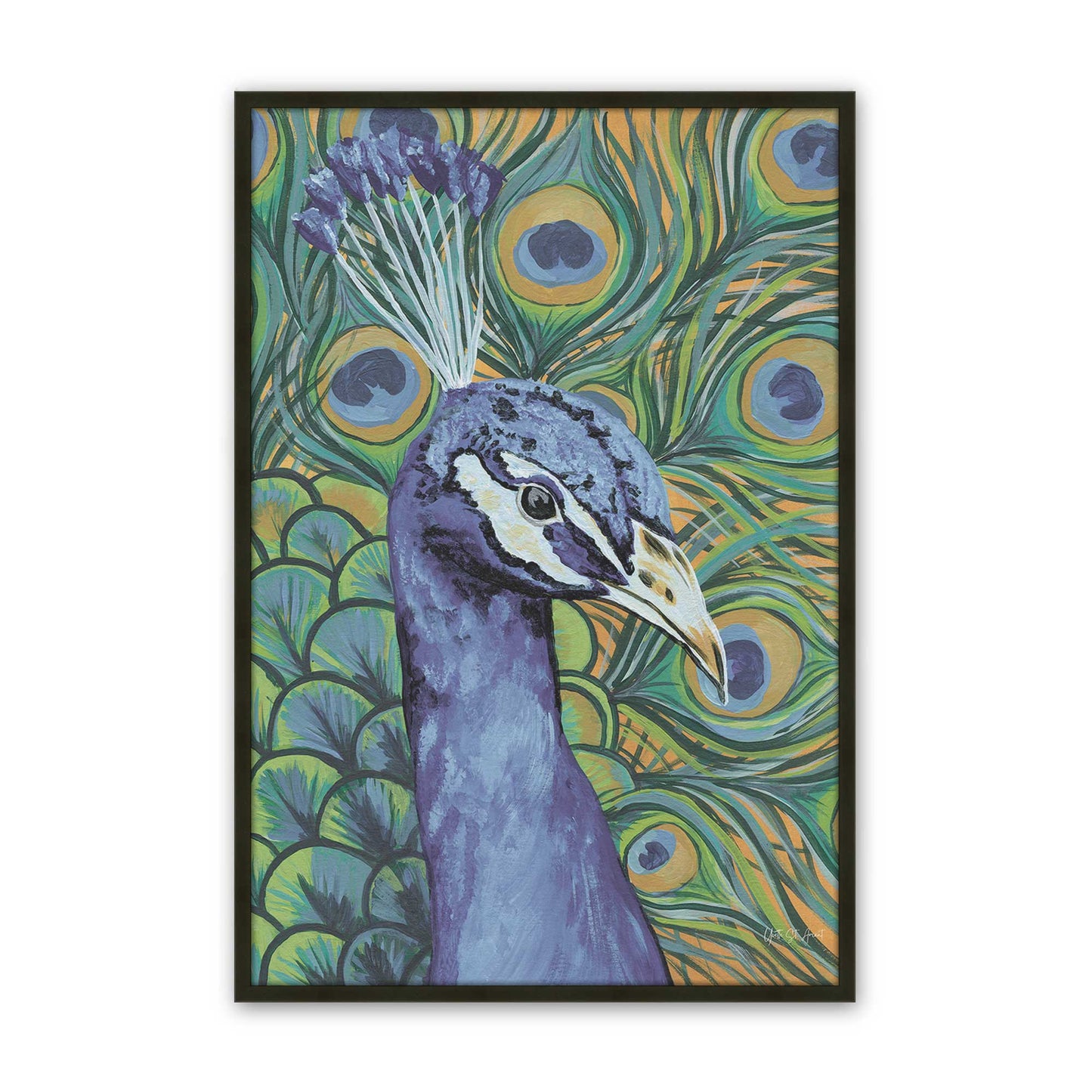 [Color:Satin Black], Picture of art in a Satin Black frame