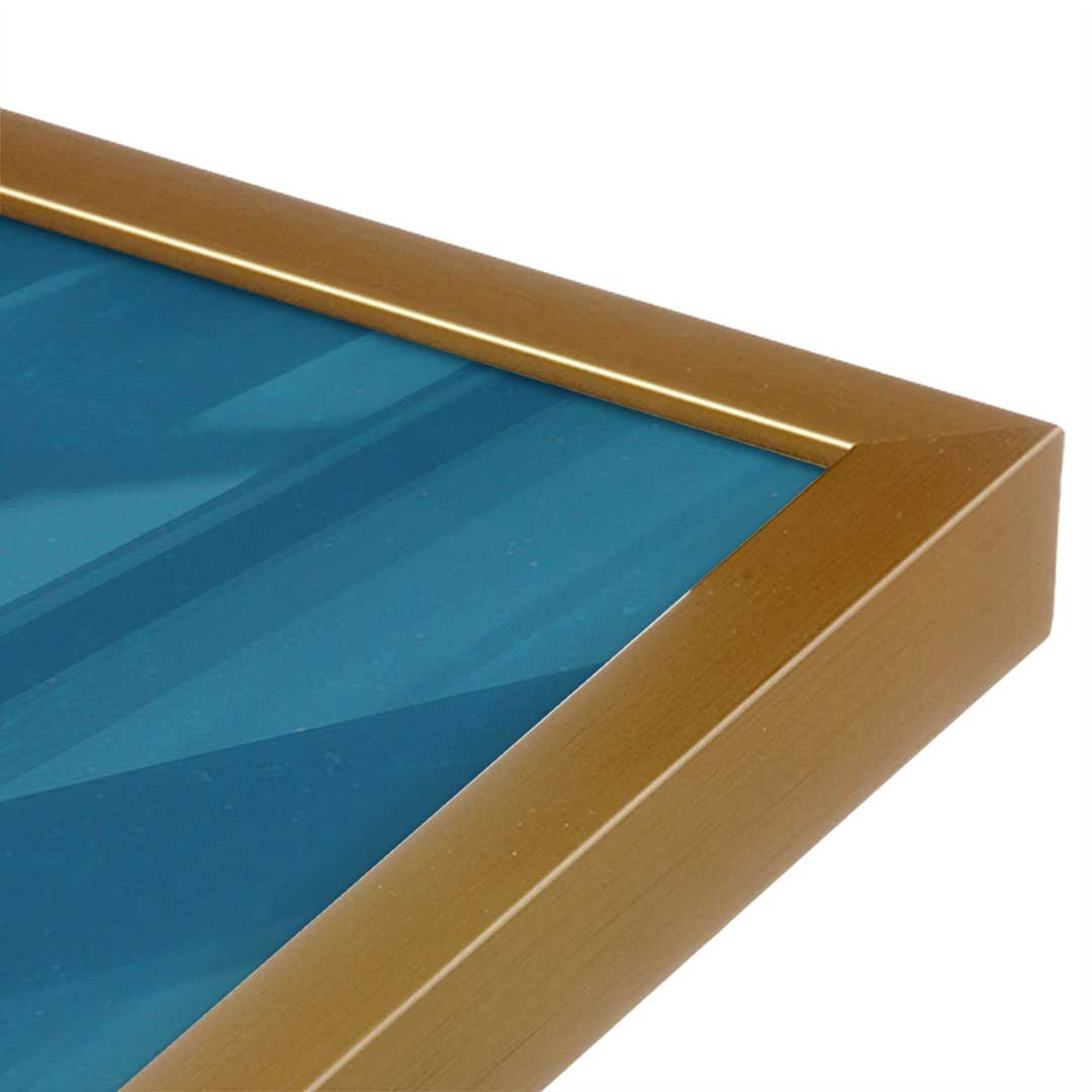 [Color:Polished Gold], Picture of art in a Polished Gold frame at an angle