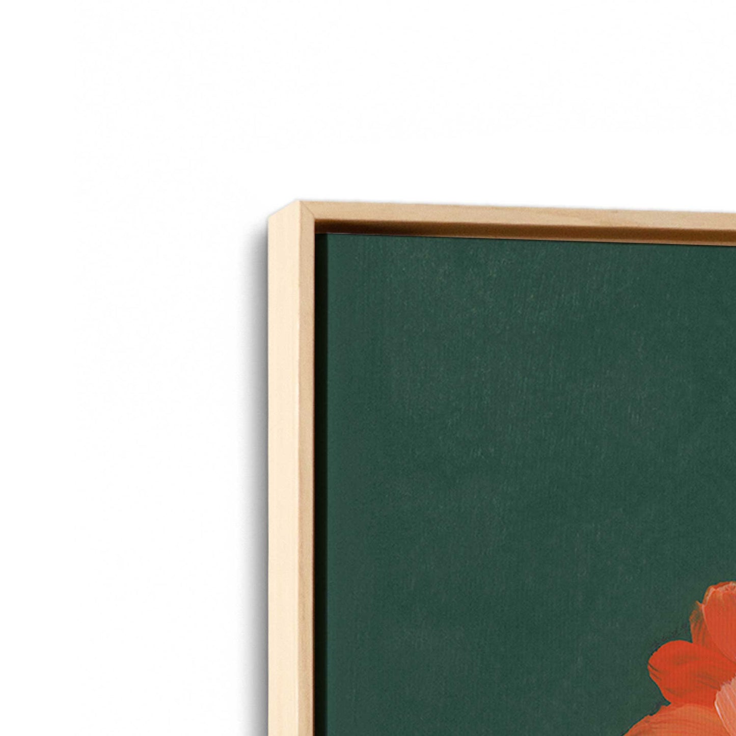 [Color:American Maple], Picture of art in a American Maple frame at an angle