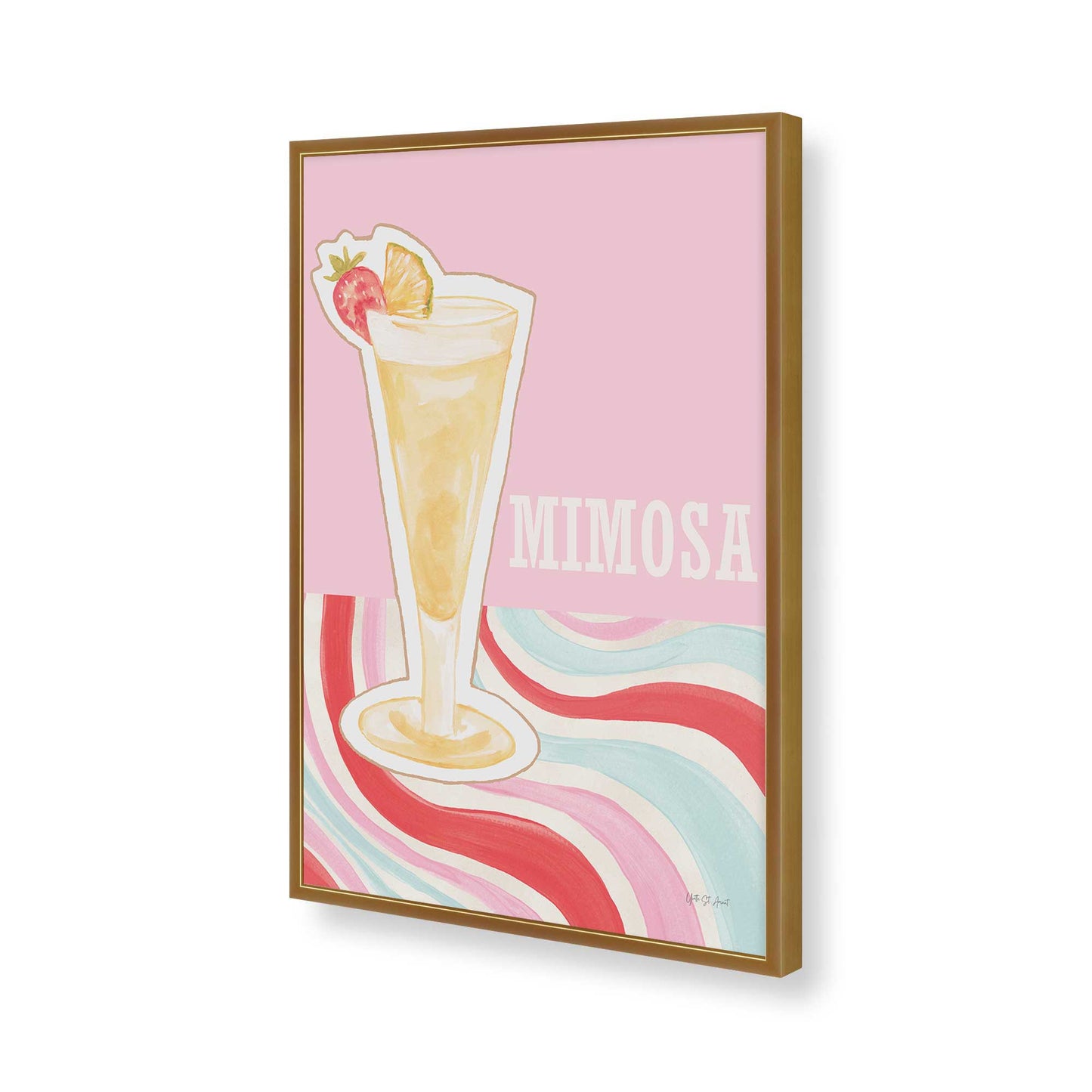 [Color:Polished Gold], Picture of art in a Polished Gold frame of the corner