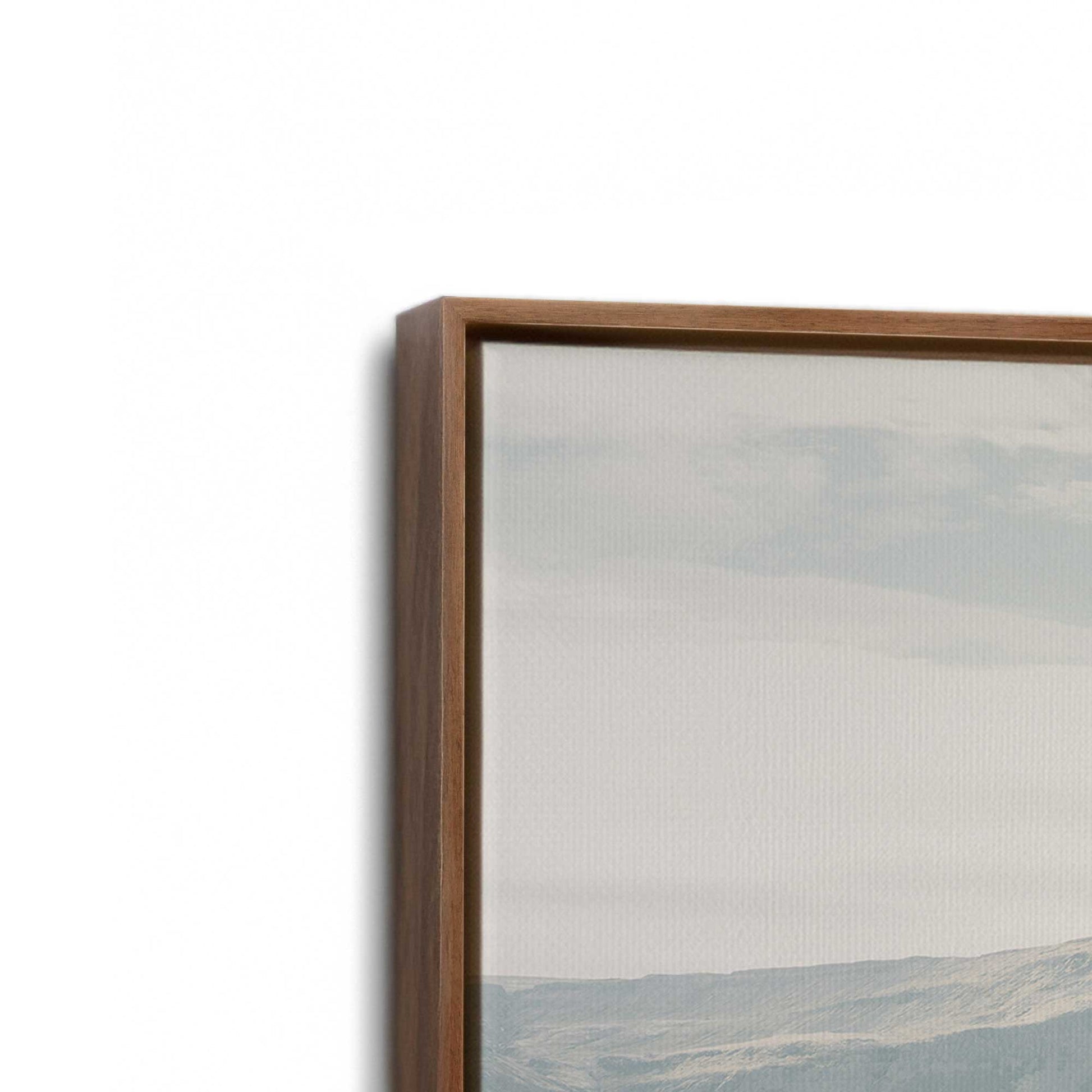 [Color:Walnut], Picture of art in a Walnut frame at an angle