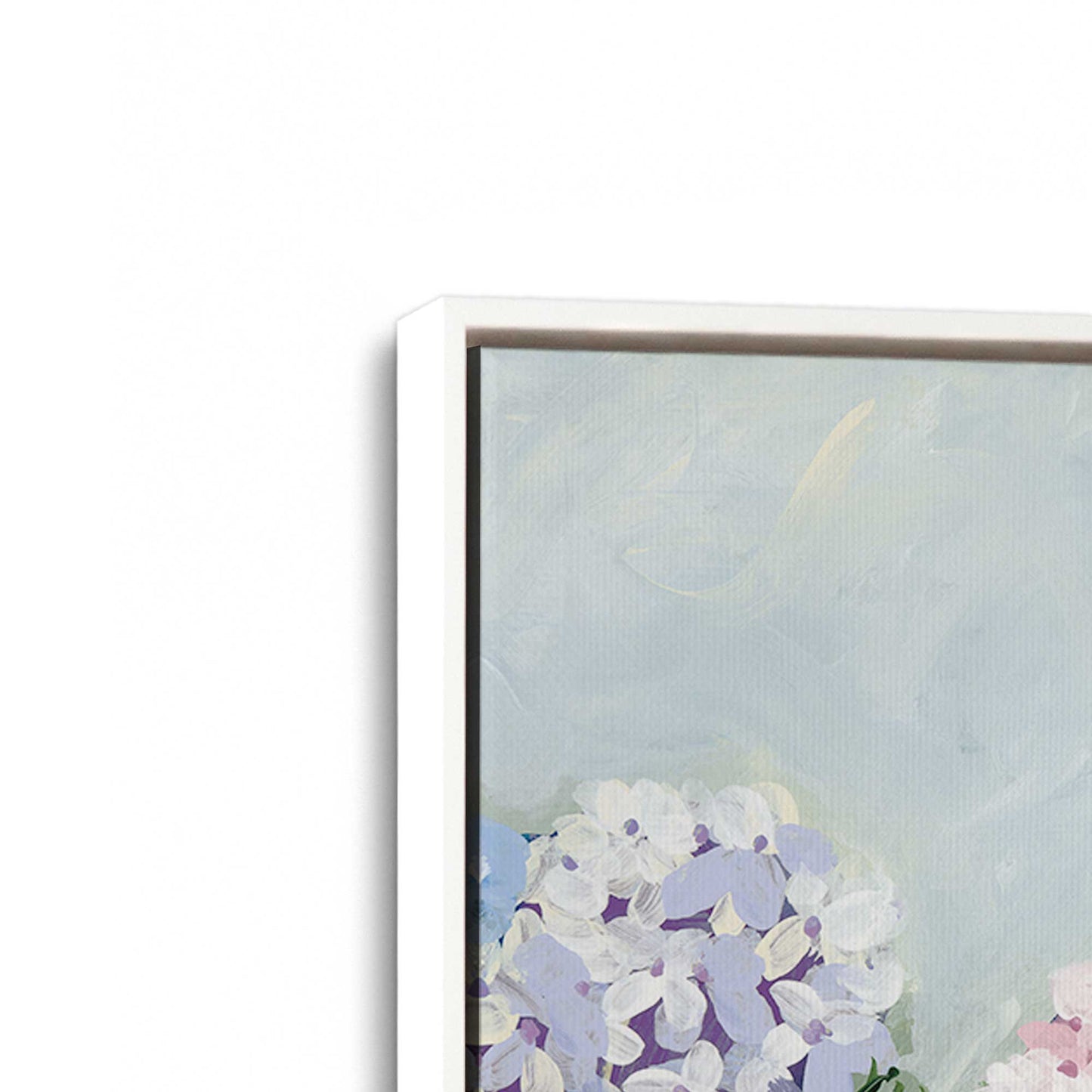 [Color:Opaque White], Picture of art in a White frame at an angle