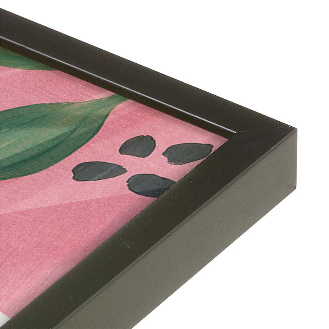 [Color:Satin Black], Picture of art in a Satin Black frame at an angle