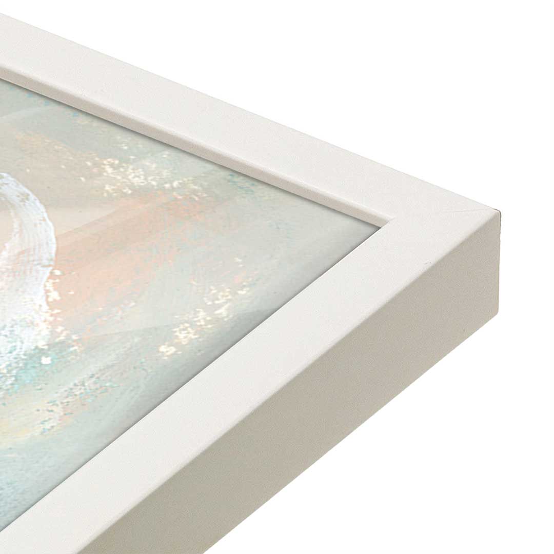 [Color:Opaque White], Picture of art in a Opaque White frame at an angle