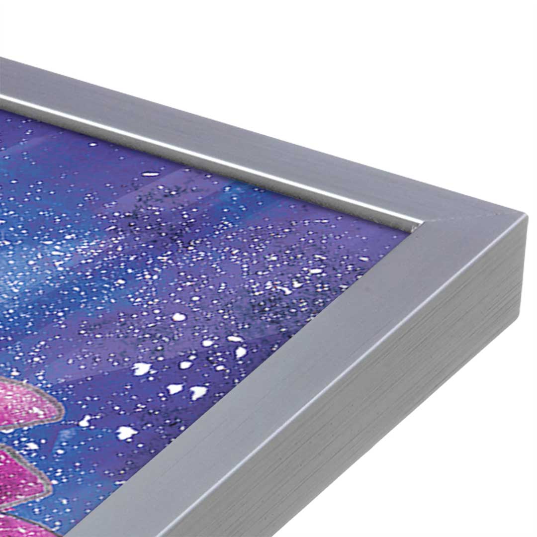 [Color:Polished Chrome], Picture of art in a Polished Chrome frame at an angle