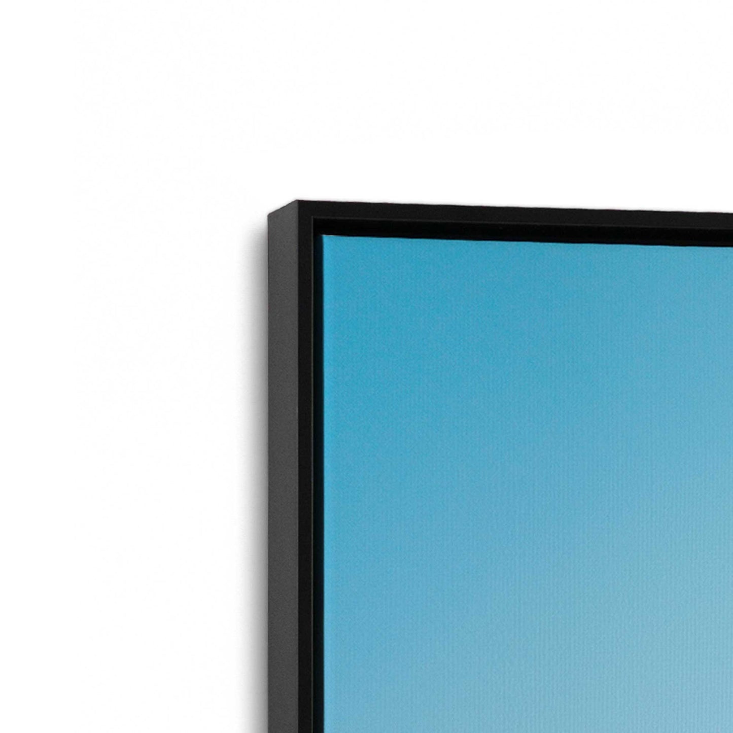 [Color:Satin Black], Picture of art in a Satin Black frame at an angle