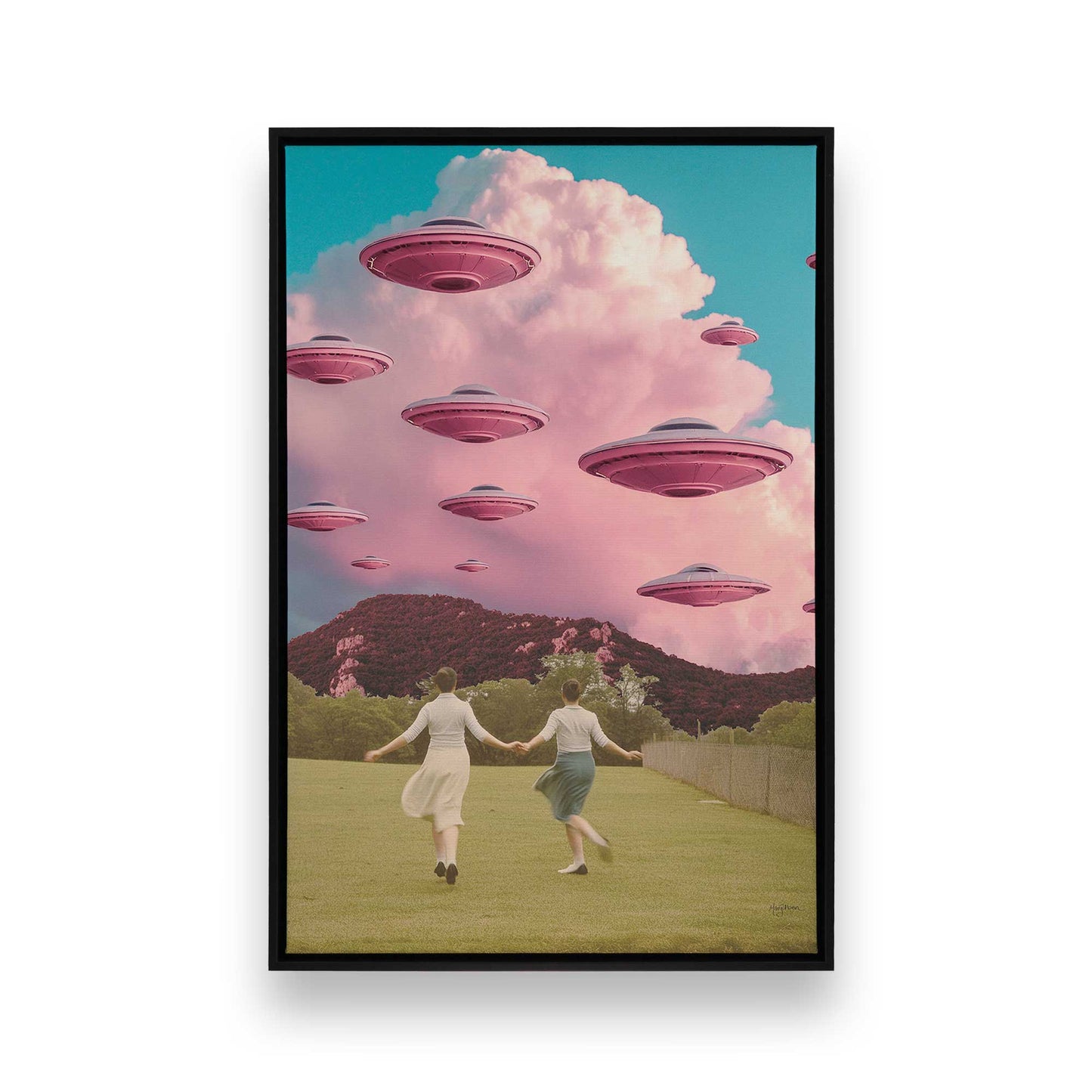 [Color:Satin Black], Picture of art in a Satin Black frame