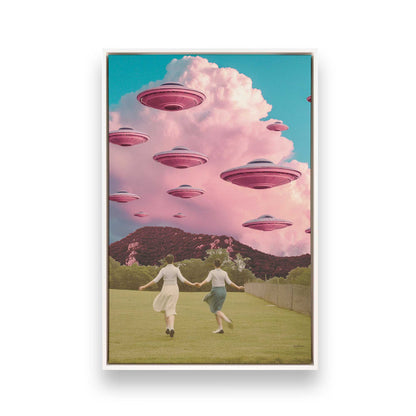 [Color:Opaque White], Picture of art in a White frame