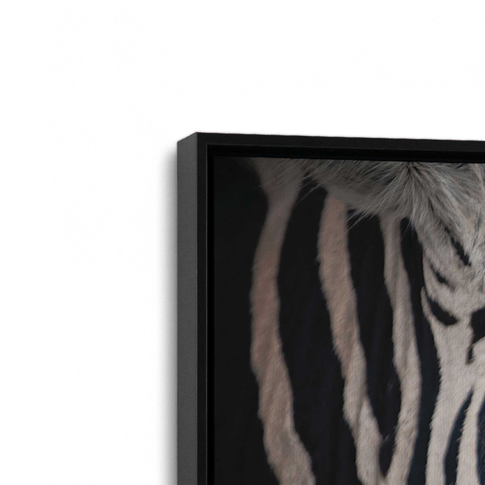 [Color:Satin Black], Picture of art in a Satin Black frame at an angle