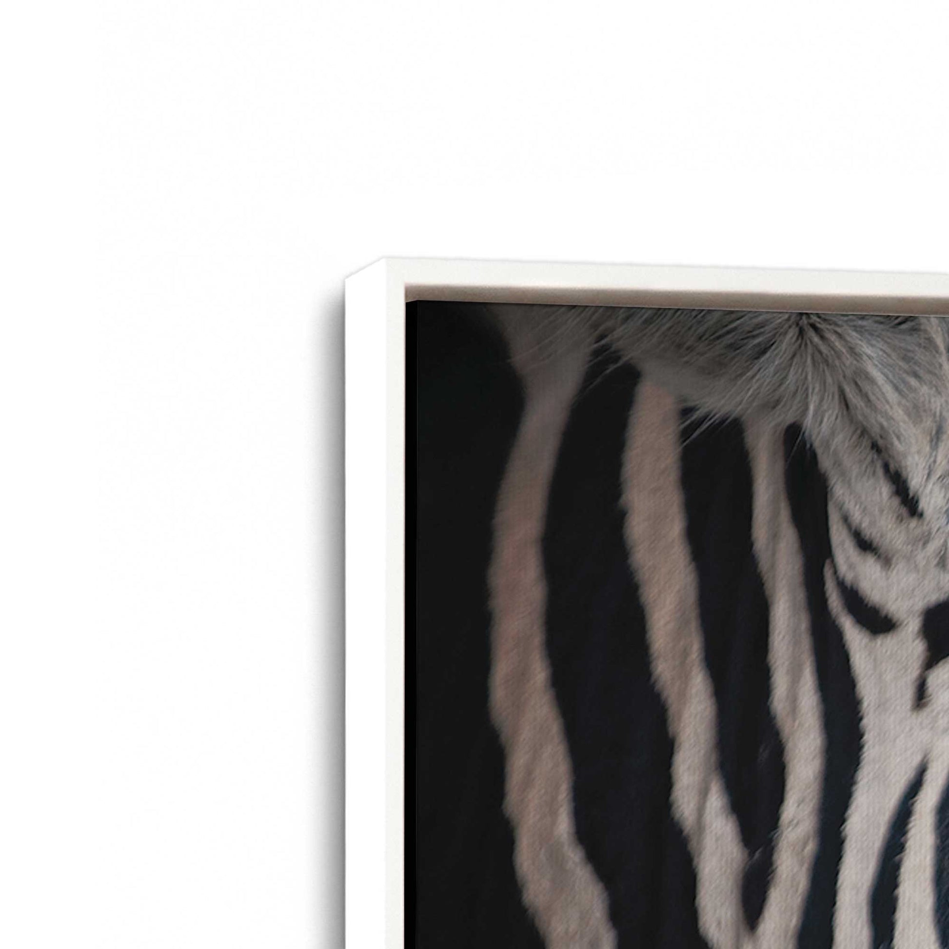[Color:Opaque White], Picture of art in a White frame at an angle