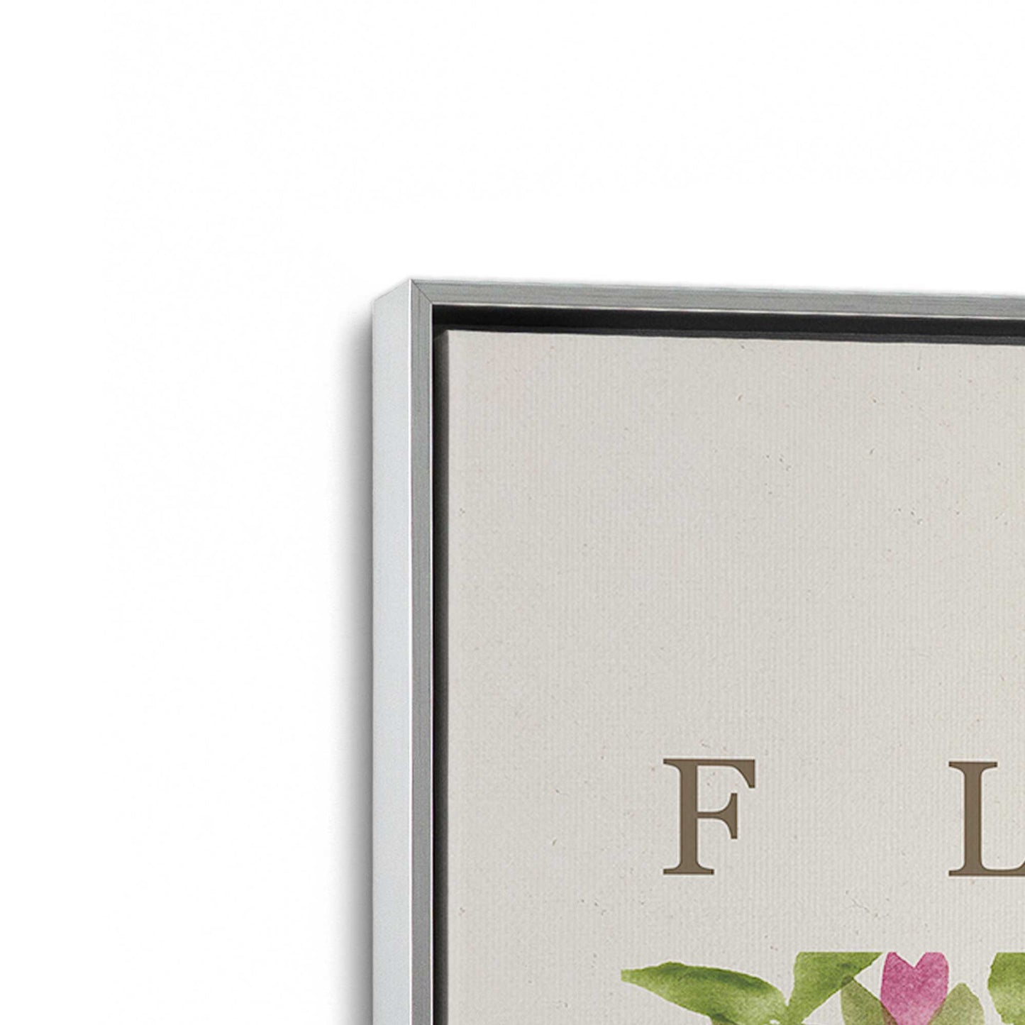[Color:Polished Chrome], Picture of art in a Polished Chrome frame at an angle