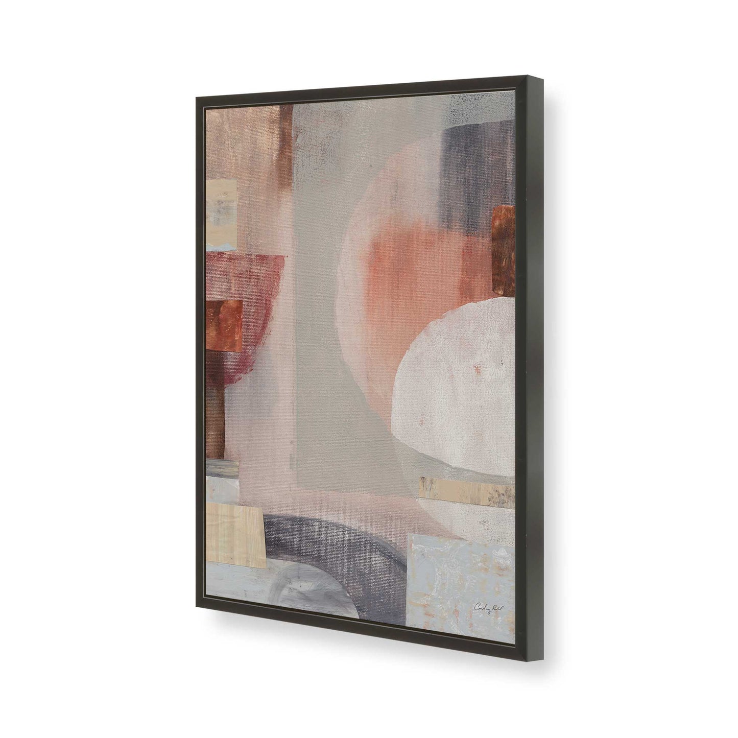 [Color:Satin Black], Picture of art in a Satin Black frame of the corner