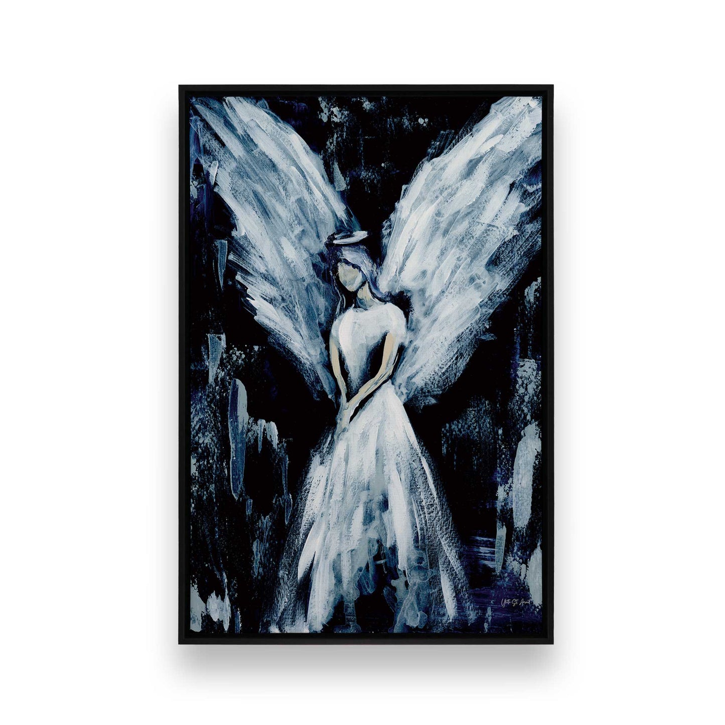 [Color:Satin Black], Picture of art in a Satin Black frame