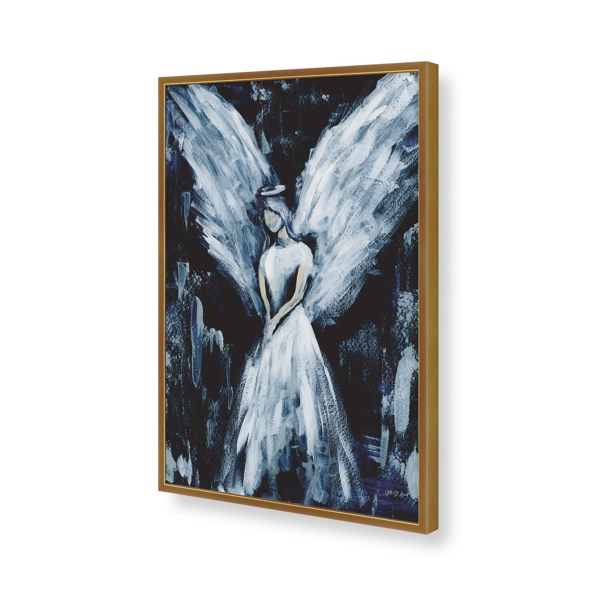 [Color:Polished Gold], Picture of art in a Polished Gold frame of the corner