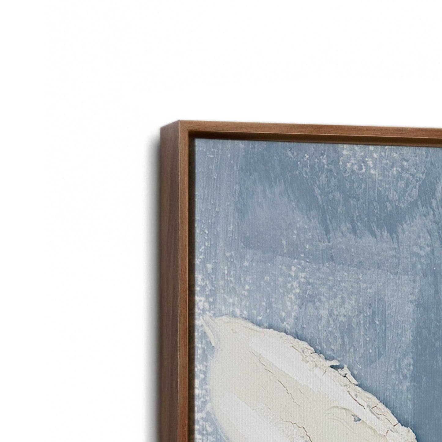 [Color:Walnut], Picture of art in a Walnut frame at an angle