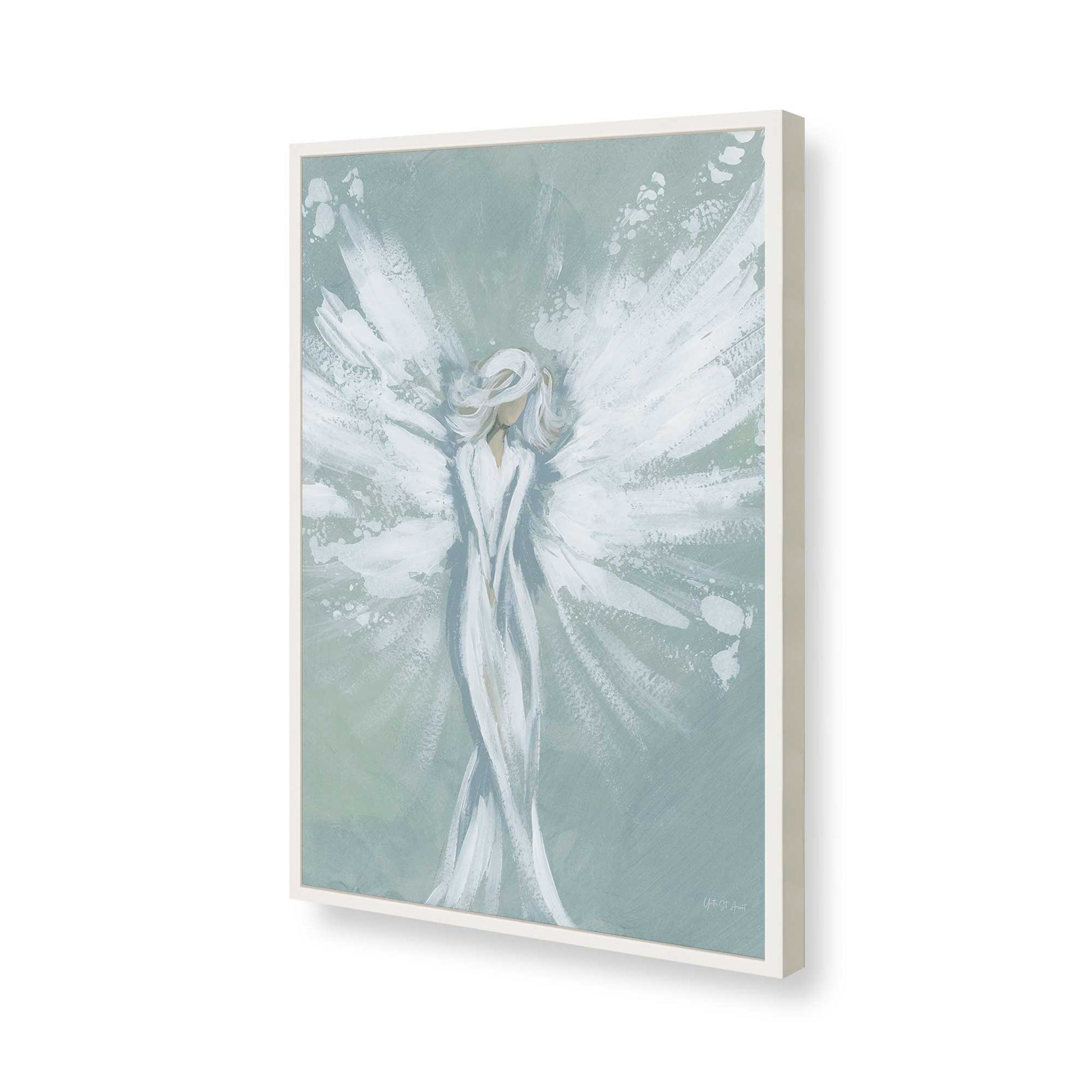 [Color:Opaque White], Picture of art in a Opaque White frame of the corner