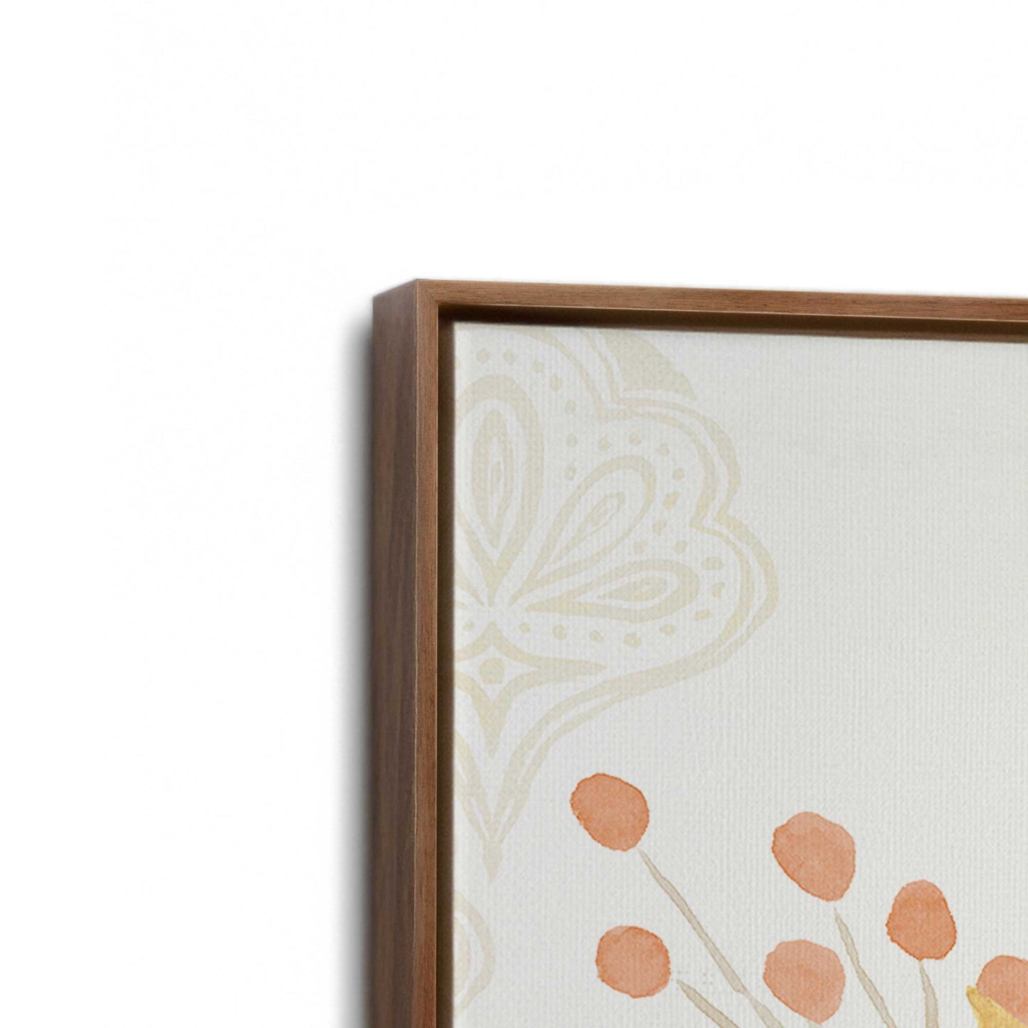 [Color:Walnut], Picture of art in a Walnut frame at an angle