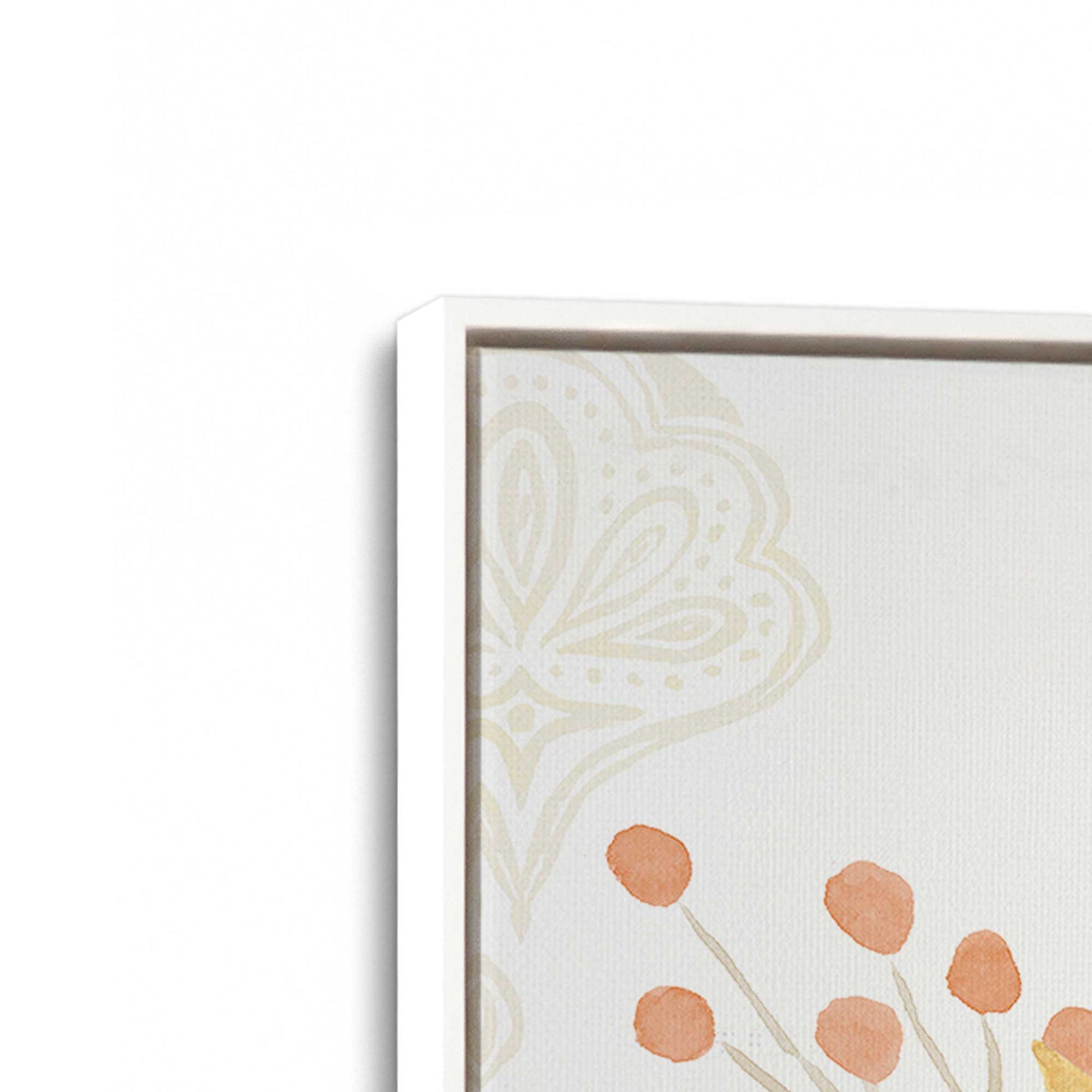 [Color:Opaque White], Picture of art in a White frame at an angle