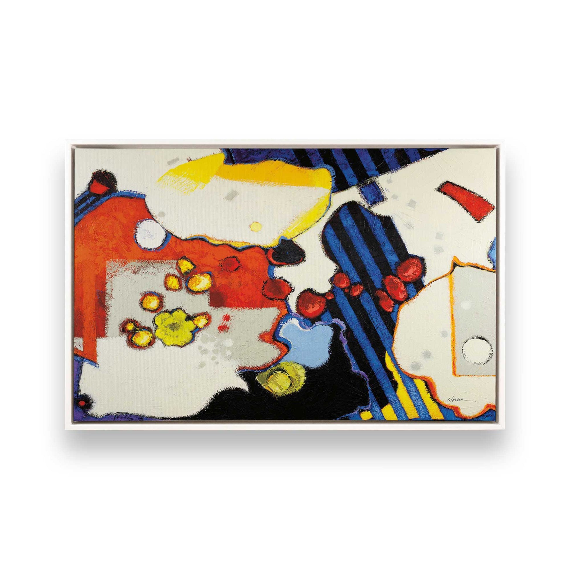 [Color:Opaque White], Picture of art in a White frame