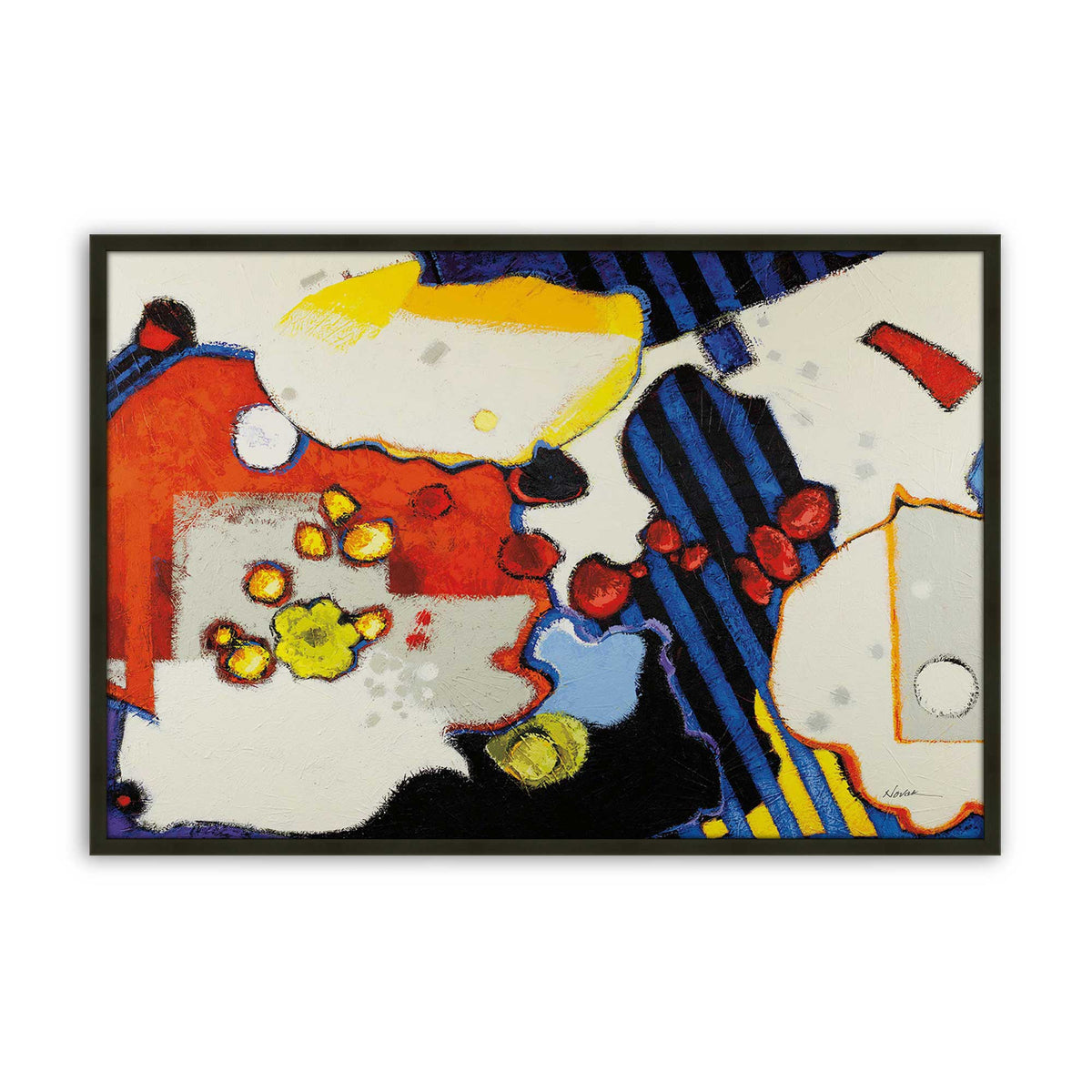 [Color:Satin Black], Picture of art in a Satin Black frame