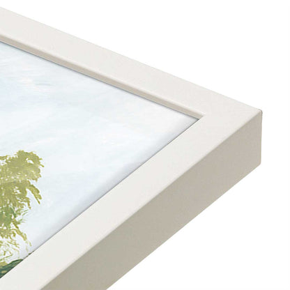 [Color:Opaque White], Picture of art in a Opaque White frame at an angle