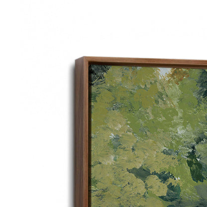 [Color:Walnut], Picture of art in a Walnut frame at an angle