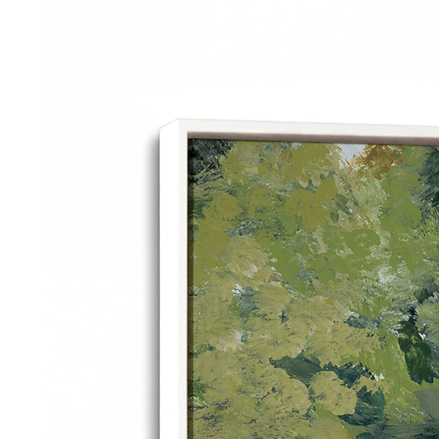[Color:Opaque White], Picture of art in a White frame at an angle