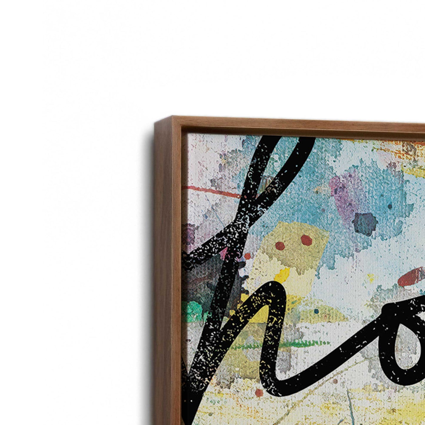 [Color:Walnut], Picture of art in a Walnut frame at an angle