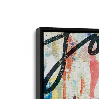 [Color:Satin Black], Picture of art in a Satin Black frame at an angle