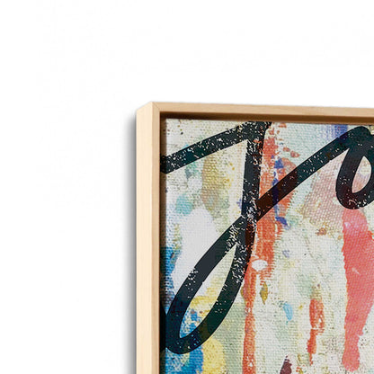 [Color:American Maple], Picture of art in a American Maple frame at an angle