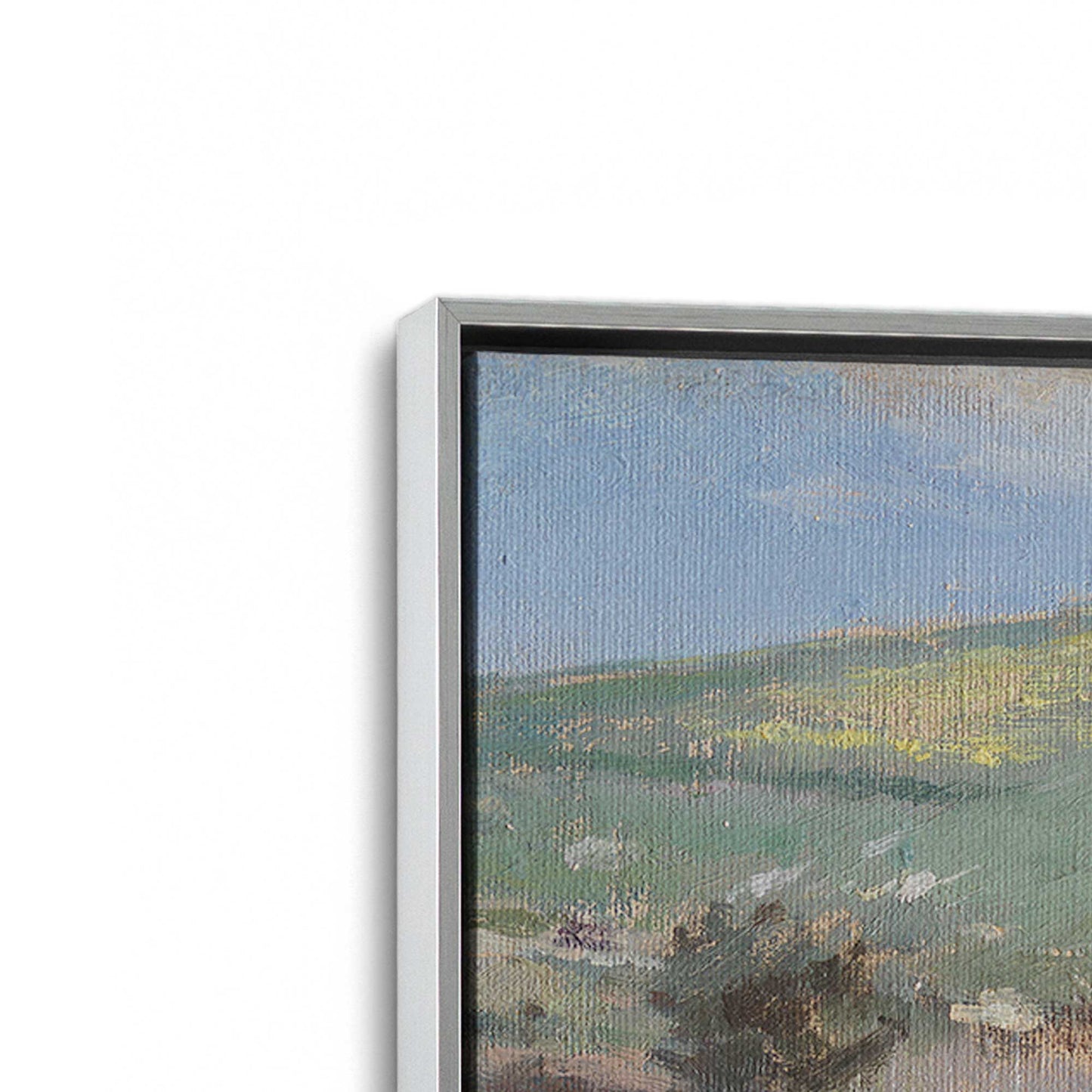 [Color:Polished Chrome], Picture of art in a Polished Chrome frame at an angle