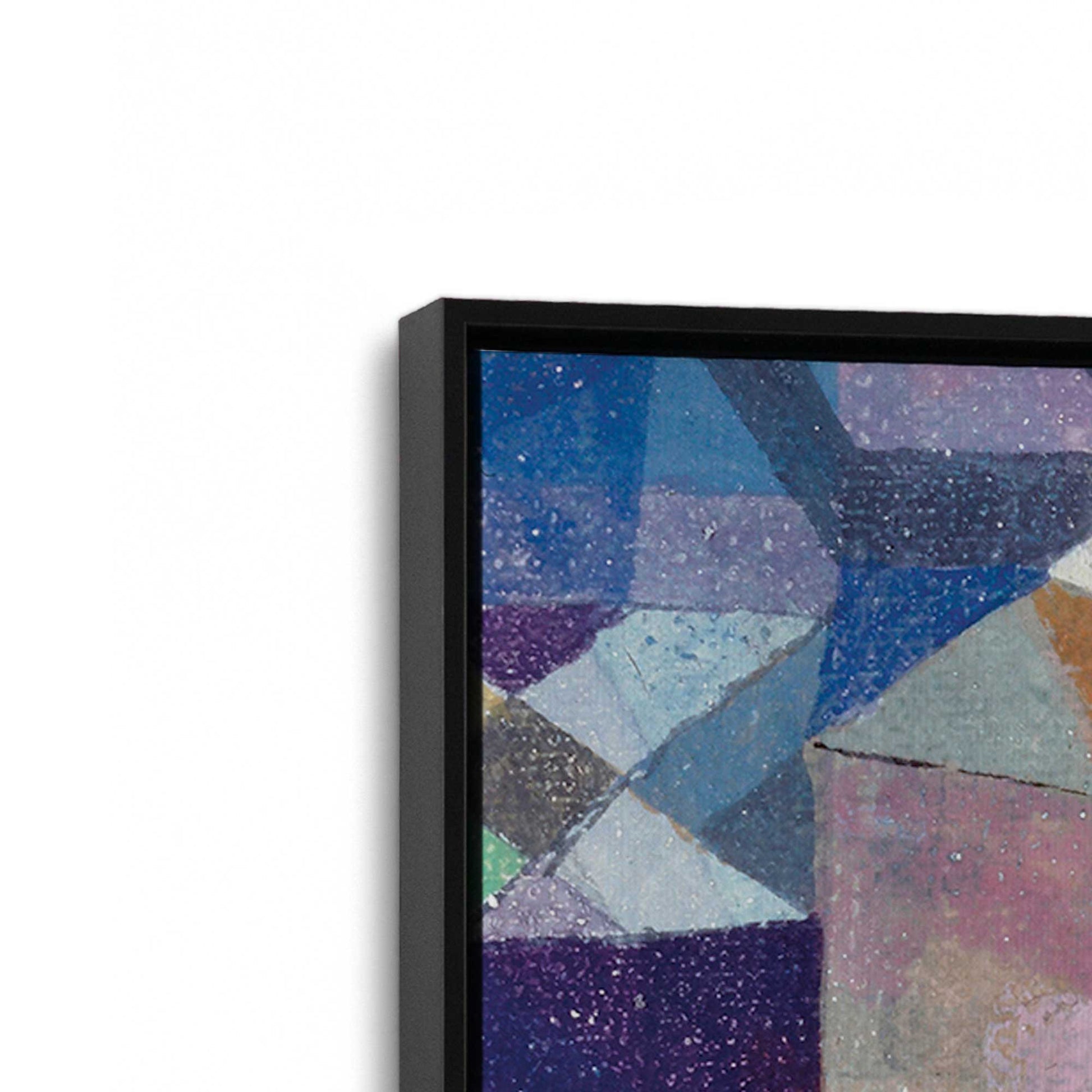 [Color:Satin Black], Picture of art in a Satin Black frame at an angle