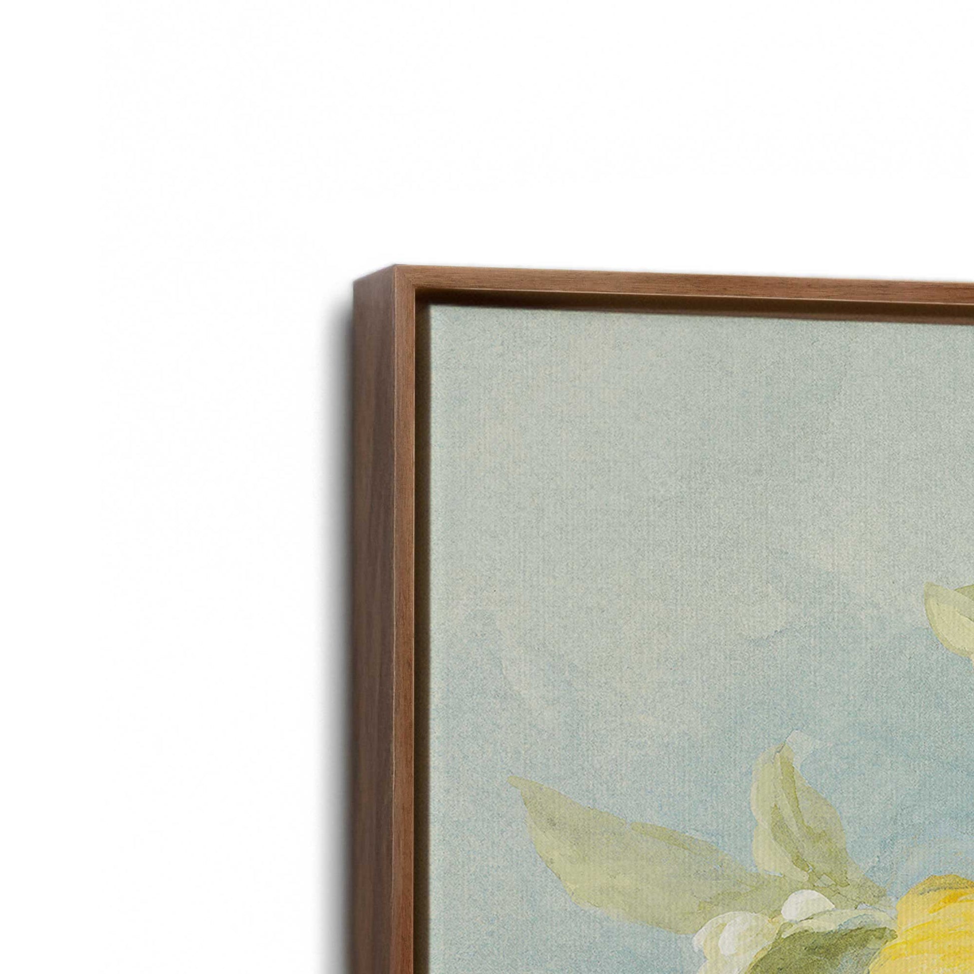 [Color:Walnut], Picture of art in a Walnut frame at an angle